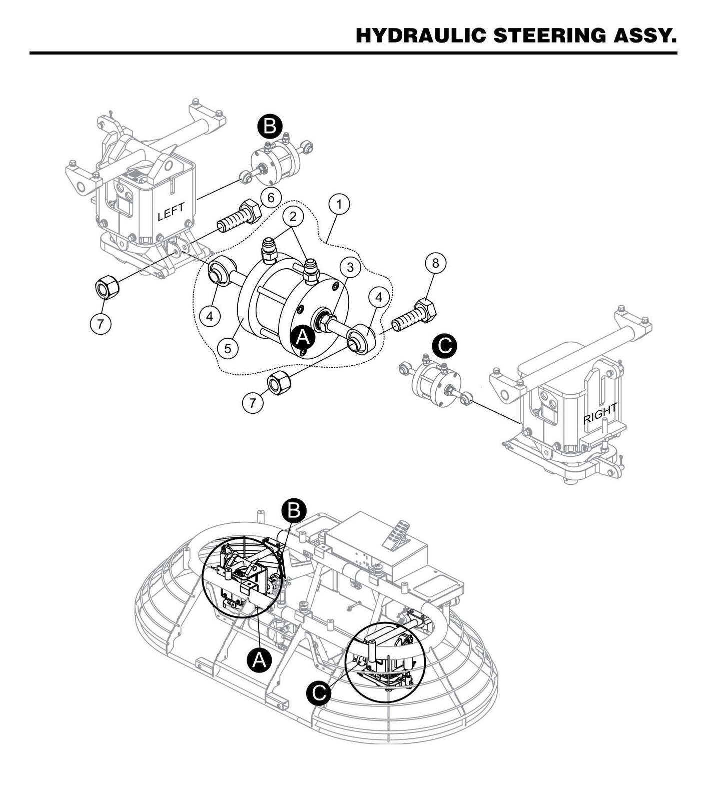 HTXD6I Hydraulic Steering Assembly