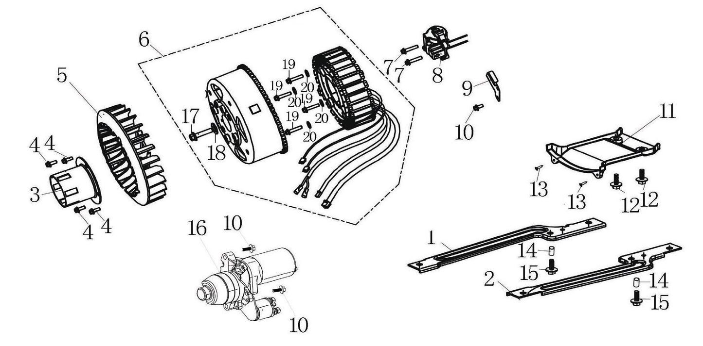 BEI3500L Inverter Generator Rotor Assembly Parts by BE Power Equipment