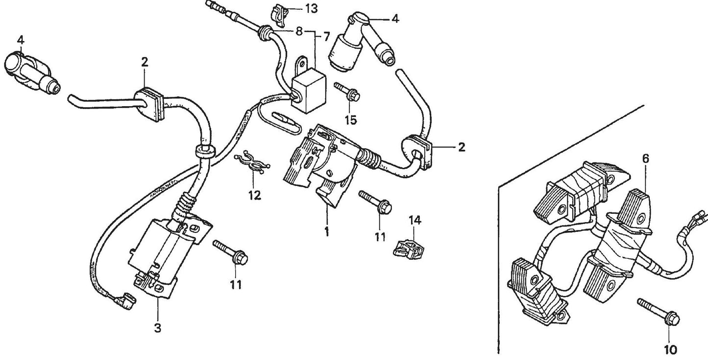 Honda GX620TXF2 Engine Ignition Coil Assembly Parts For SP2 13H20 S13H20 S20H20 By Multiquip