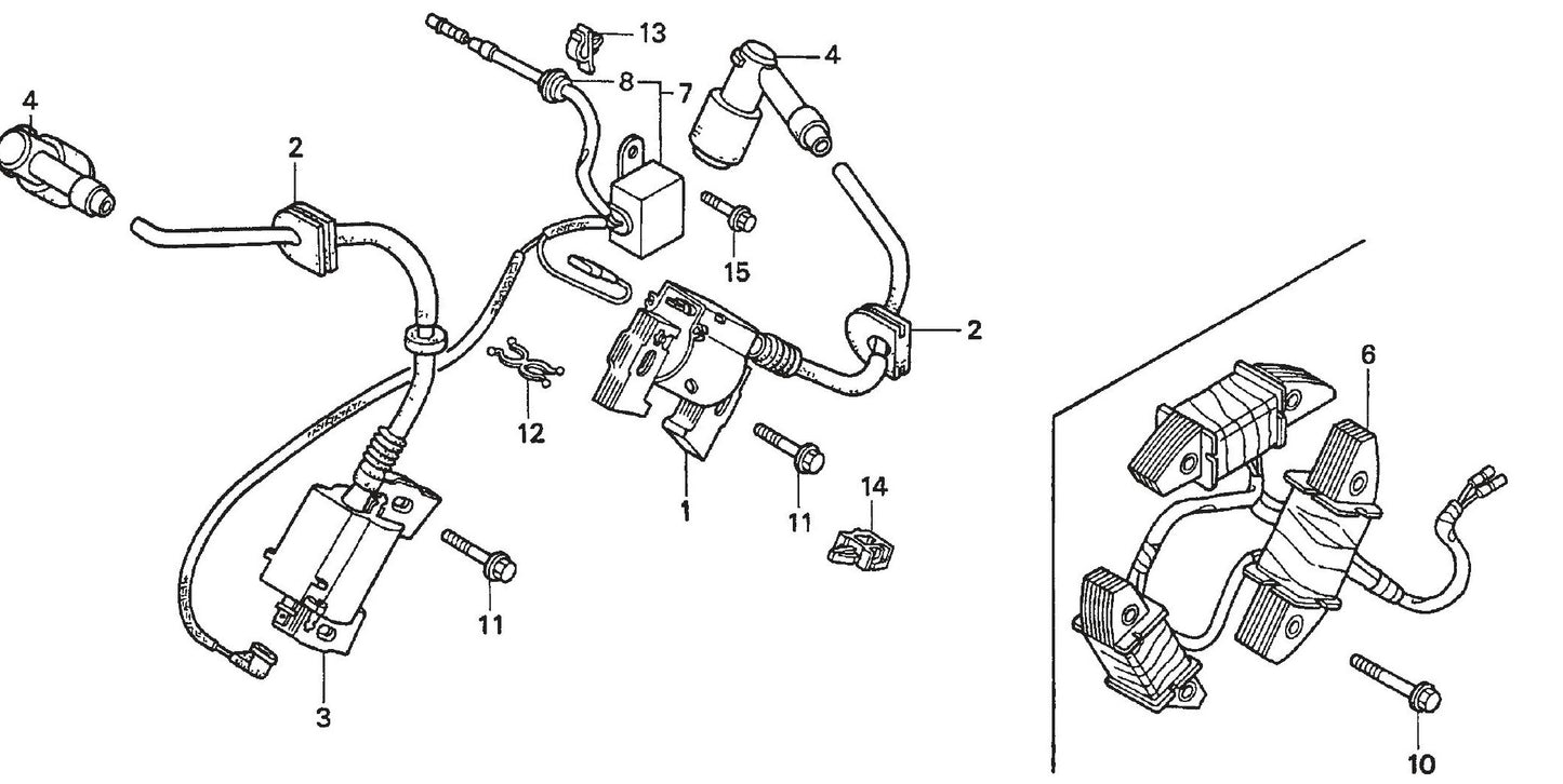 Honda GX620TXF2 Engine Ignition Coil Assembly Parts For SP2 Street Pro Series By Multiquip