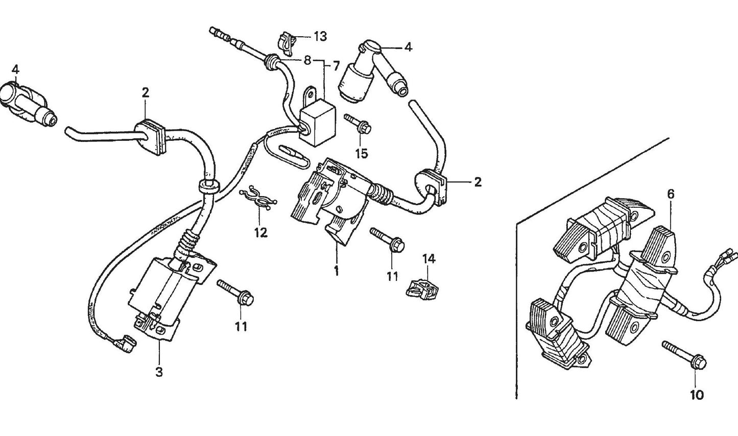 Honda GX620TXF2 Engine Ignition Coil Assembly Parts For SP2 CE13H20 SCE13H20 SCE20H20 By Multiquip