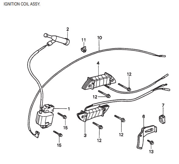 GA6HE-GA6HEA—HONDA GX340K1EDE2 ENGINE—Ignition Coil Assembly Parts By Multiquip