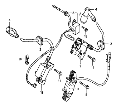 GA97HE GA9.7HE—HONDA GX610K1VD/U1VD ENGINE —Ignition Coil Assembly Parts By Multiquip