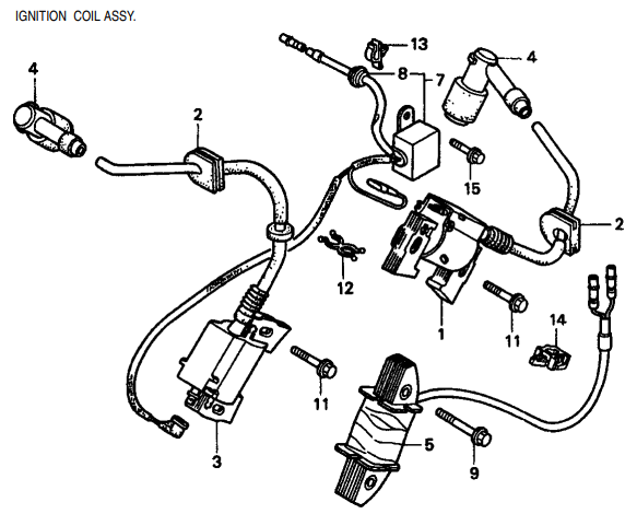 GA97HZ GA-9.7 HZ —HONDA GX610K1 ENGINE — Ignition Coil Assembly Parts By Multiquip