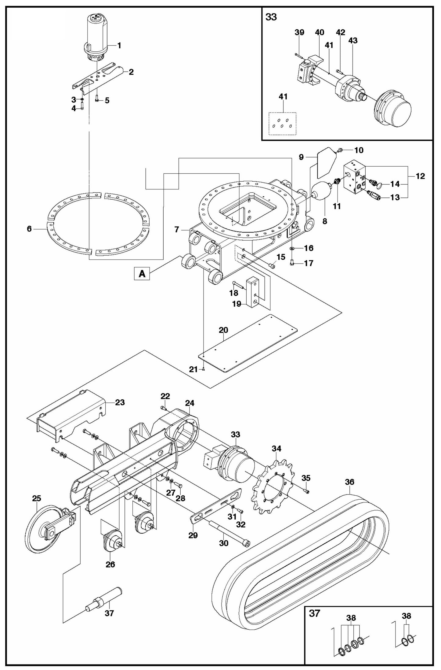 DXR 250 Under Carriage Assembly Parts