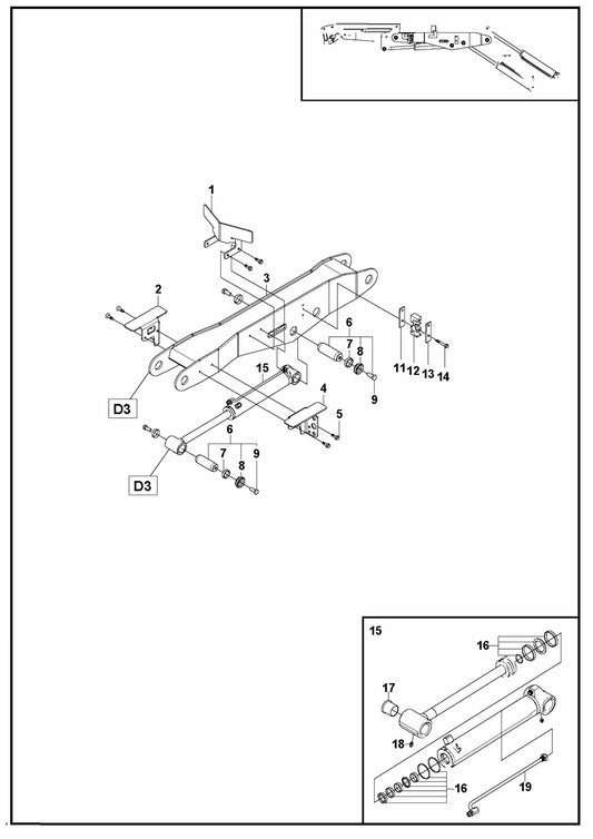 DXR 270 Arm Two Assembly Parts