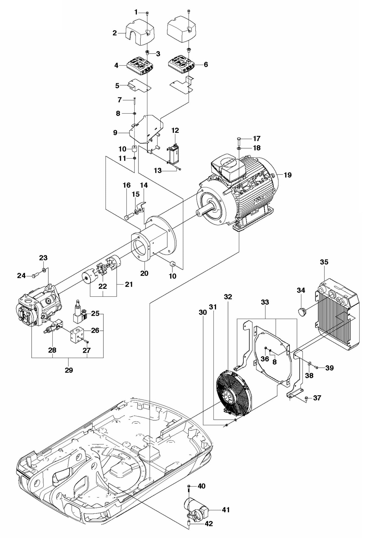DXR 270 Hydraulic Pump Motor Assembly Parts