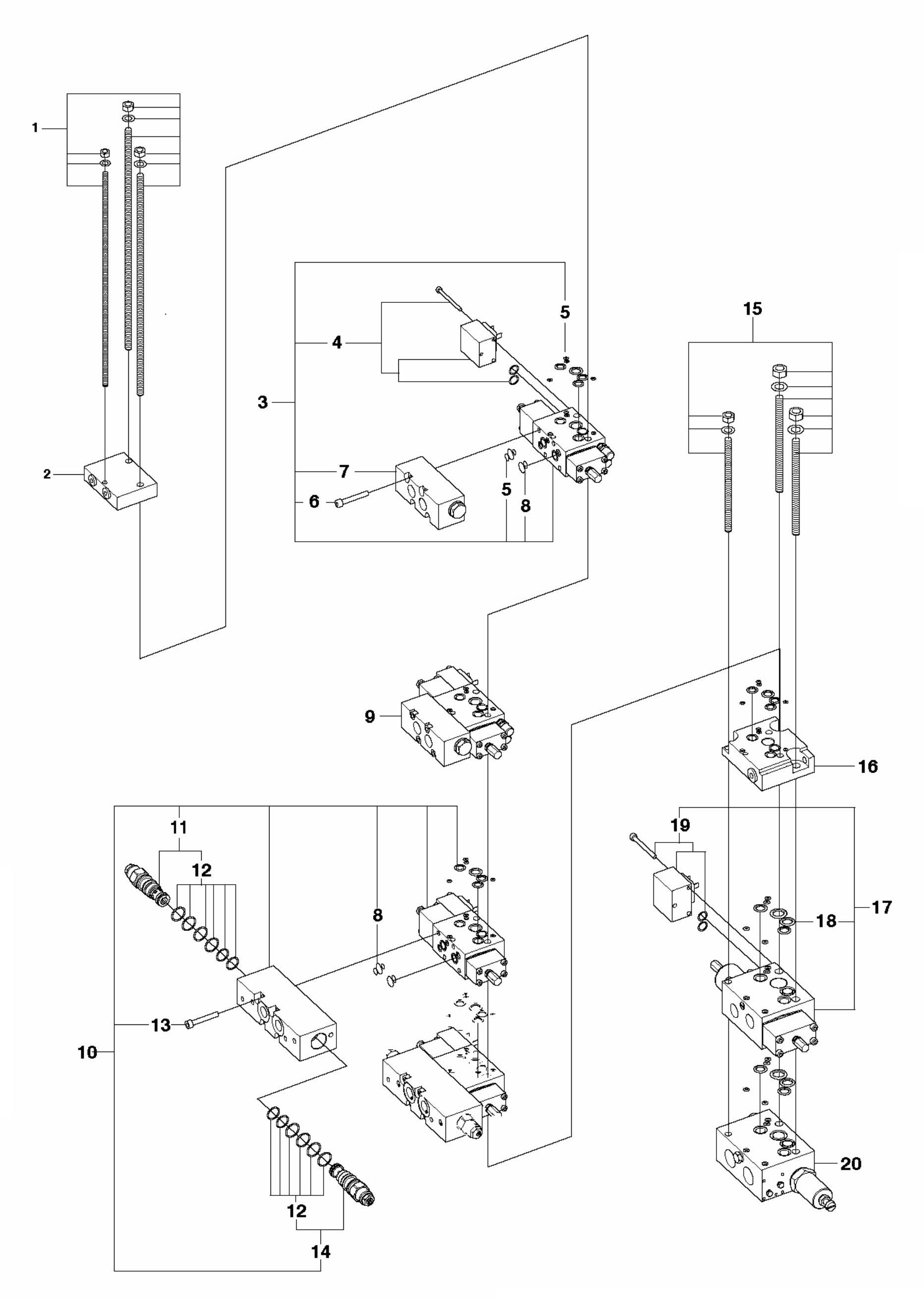 DXR 300 Hydraulic Stack Assembly-2 Parts