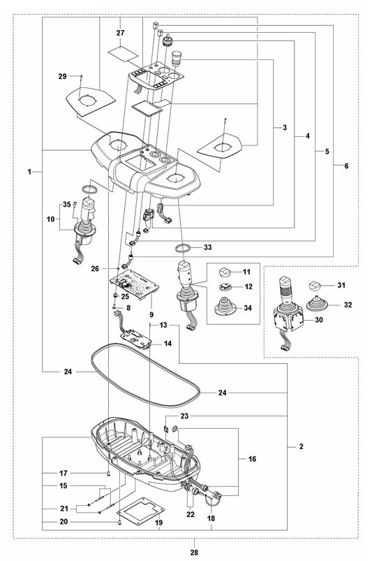 DXR 300 Remote Control Assembly Parts
