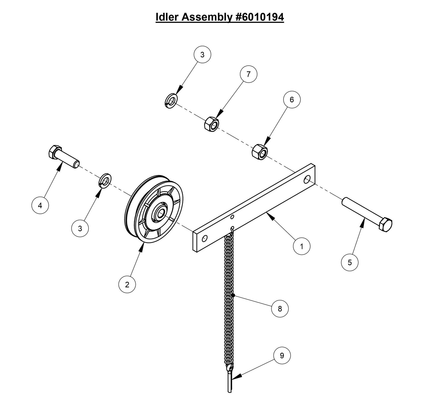 CC3700E Idler Assembly