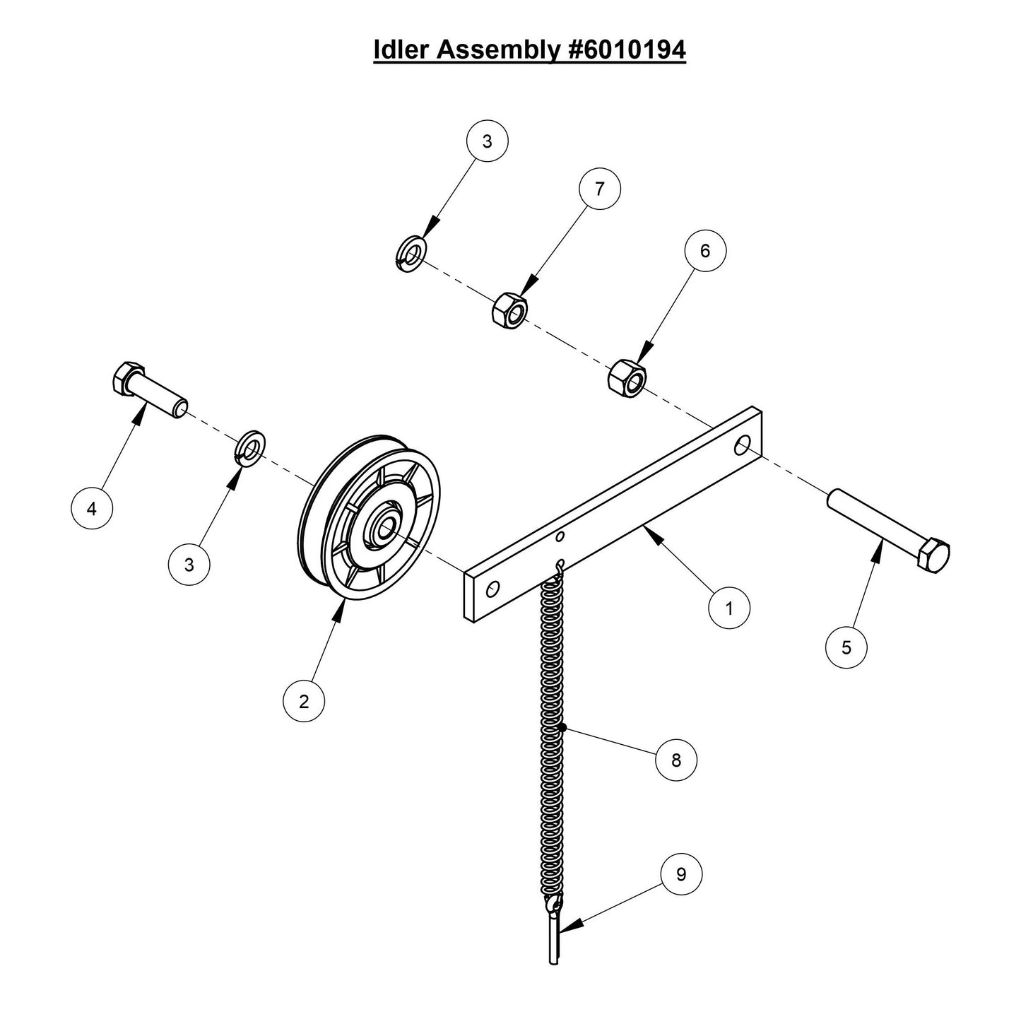 CC3700TE Idler Assembly