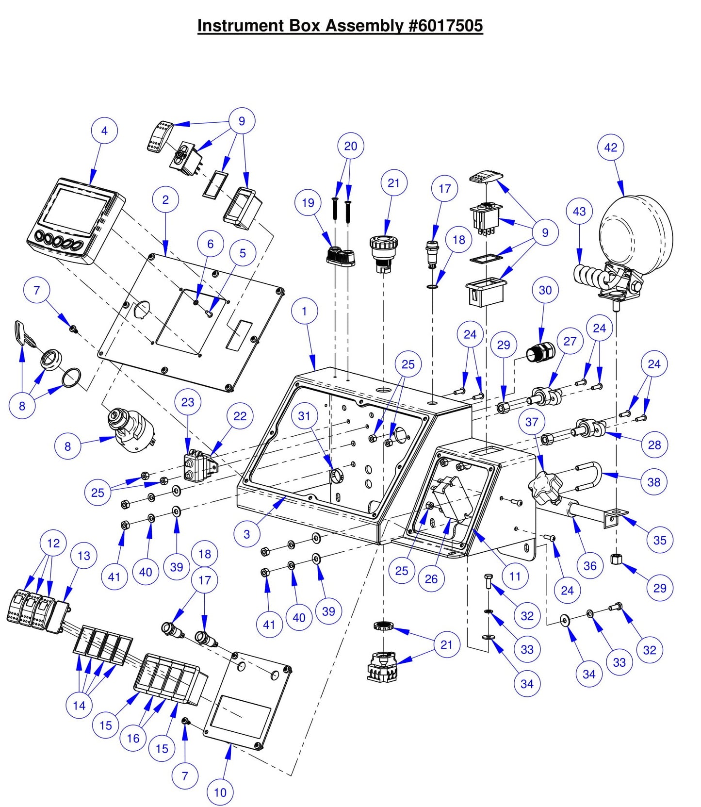 CC7574DK Instrument Box Assembly
