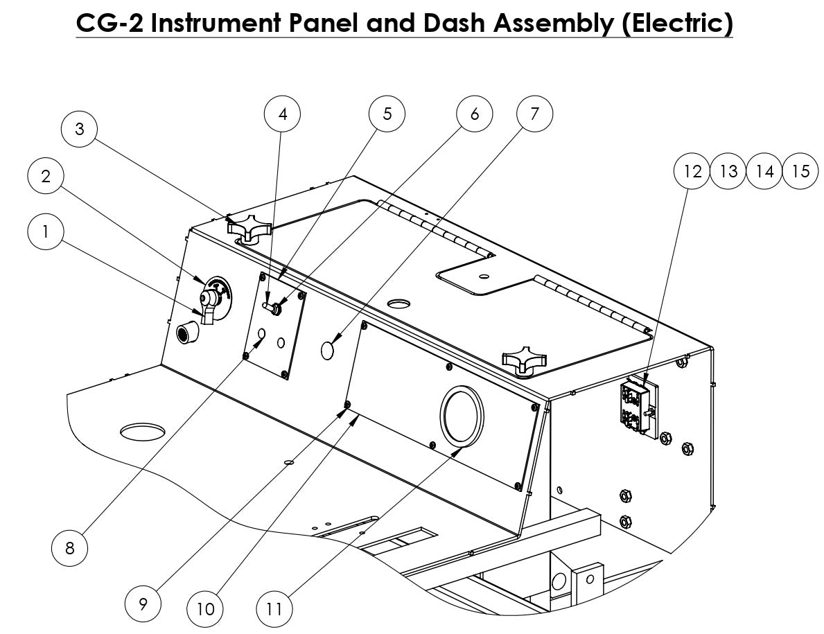 CG-2 (Electric) Mini Groover Instrument Panel and Dash Assembly
