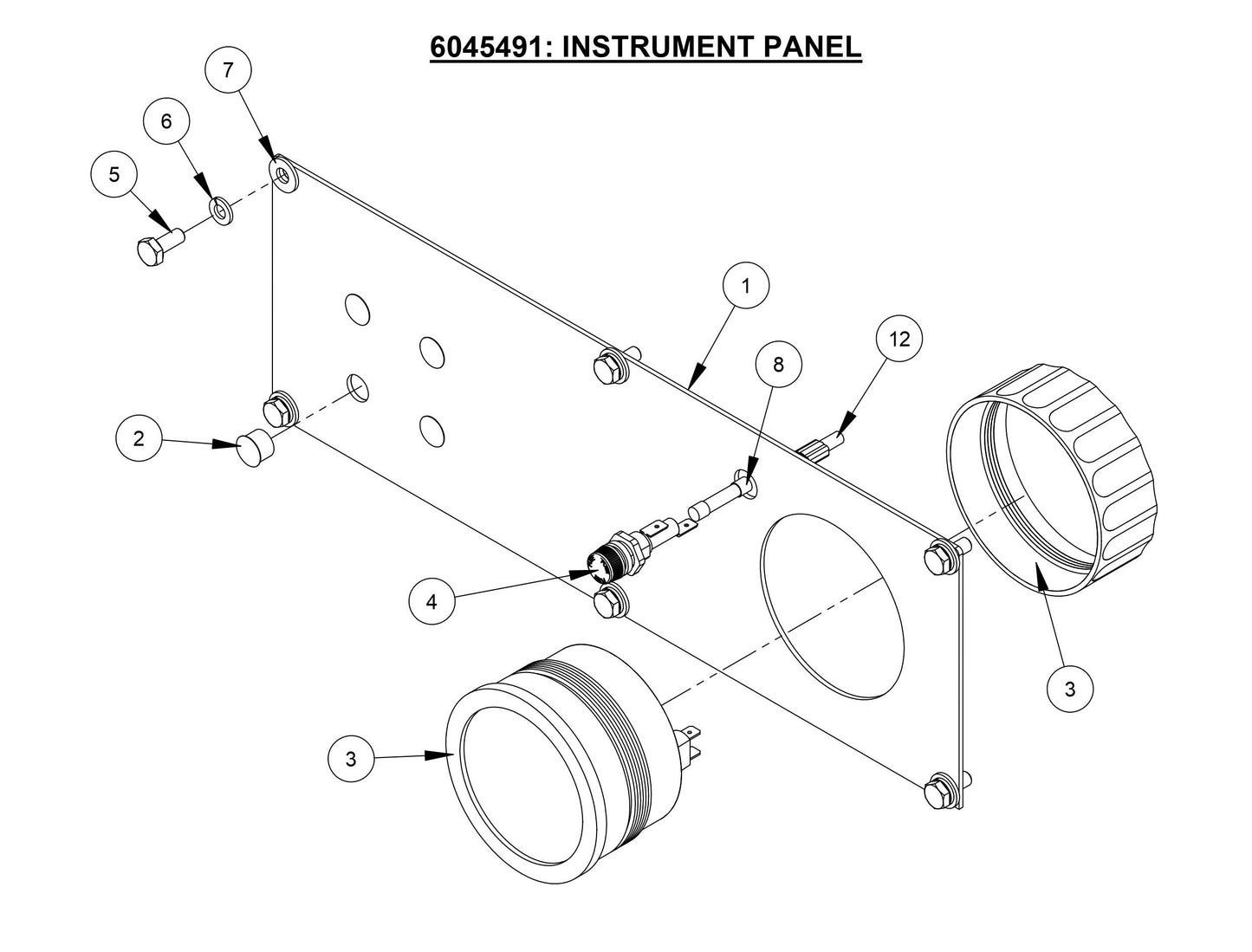 CC4120 /30EXL-3 Instrument Panel
