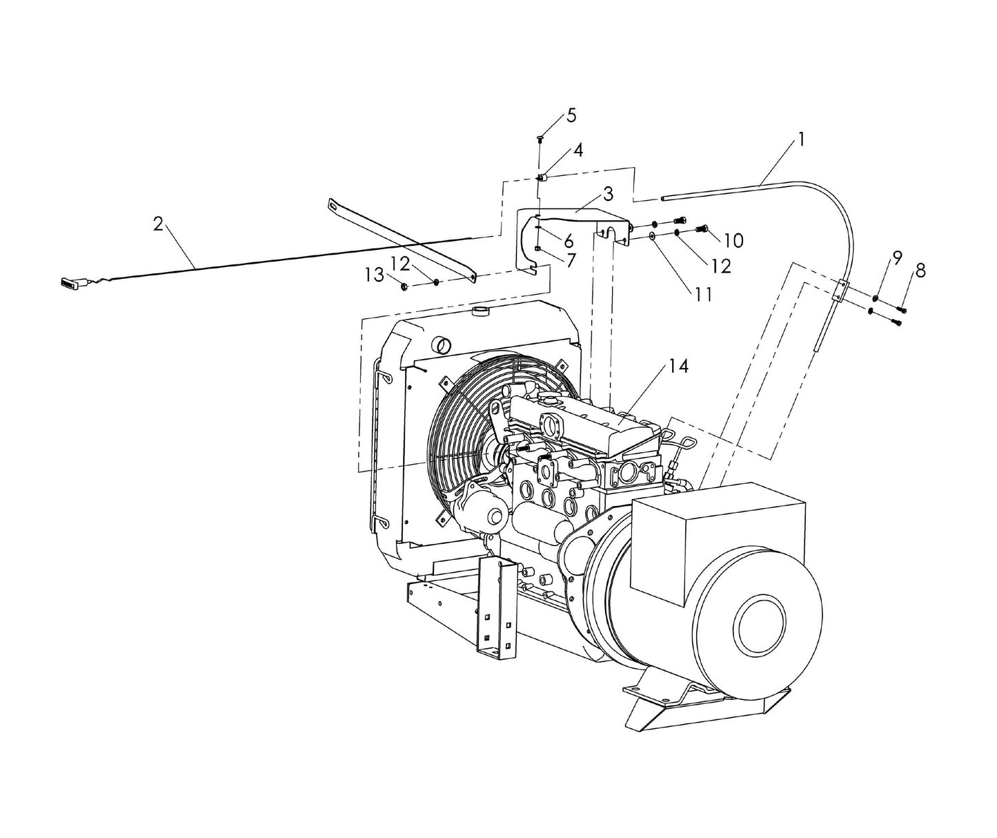 Maxi-Lite Laydown 15-20KW-Isuzu 4LE Extended Dipstick Parts By Allmand