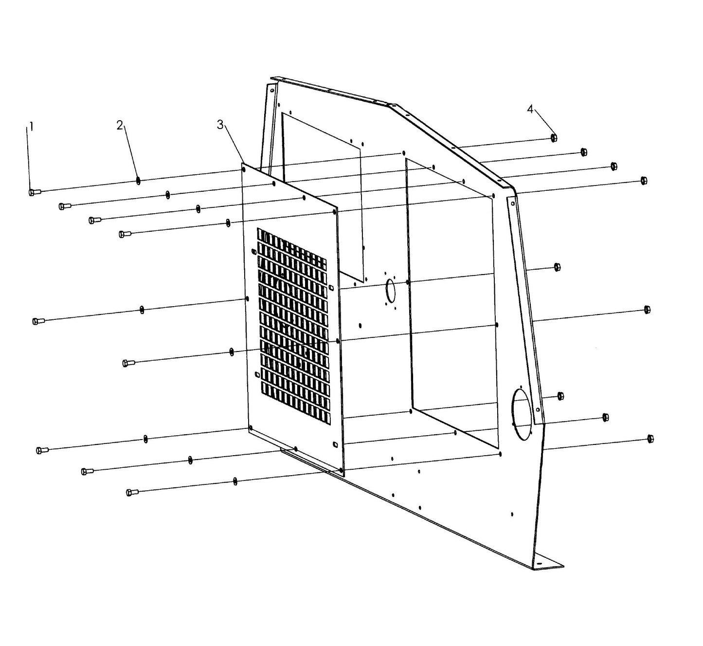 Maxi-Lite Laydown 15-20KW-Isuzu Radiator Mounting Plate Parts By Allmand