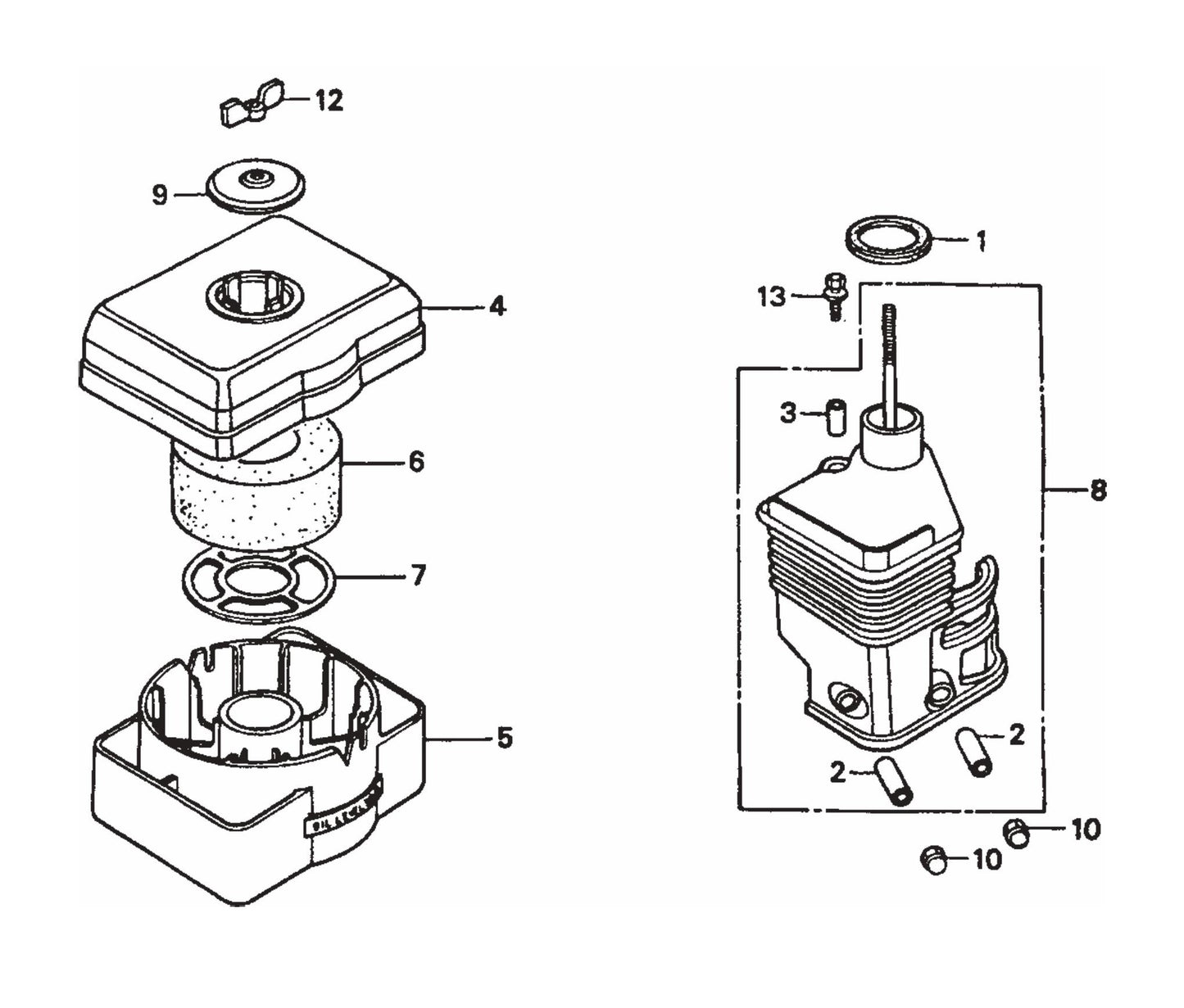 J-Series Air Cleaner (Oil Bath) Assembly Parts