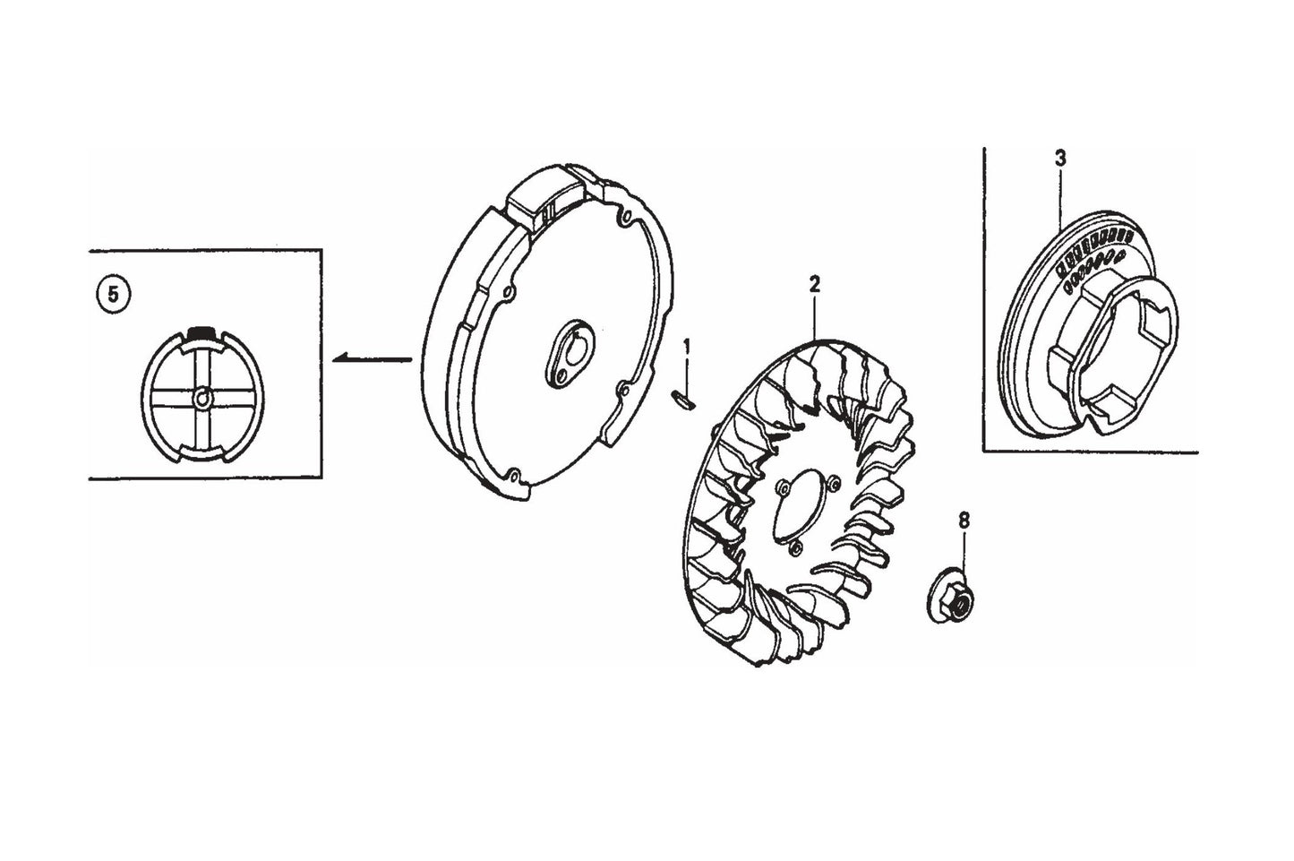 J-Series Flywheel Assembly Parts