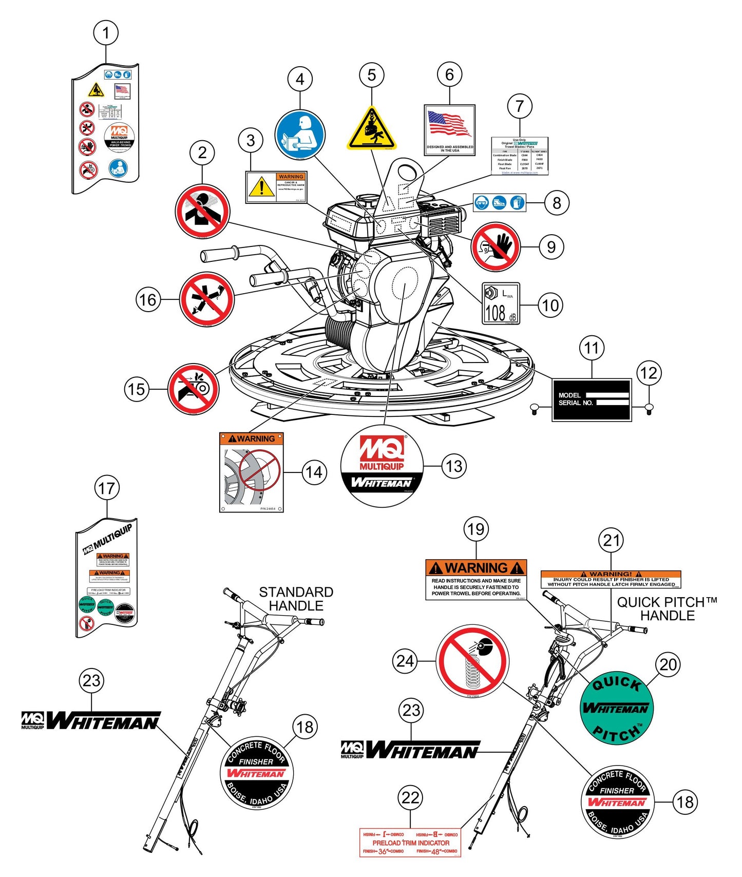 J3036H55 Nameplate and Decals Assembly Parts