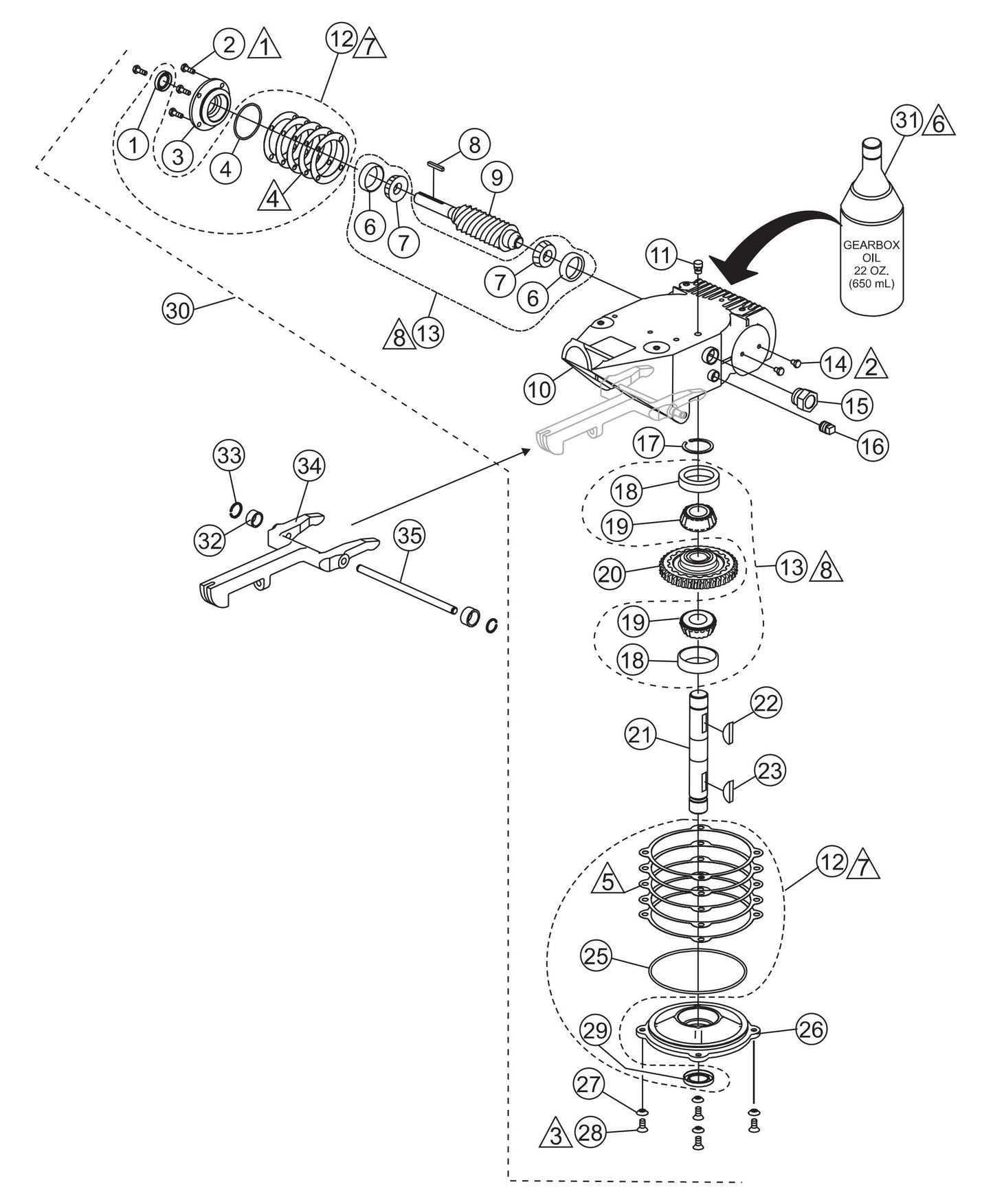 J36-M30 Gearbox Assembly Parts by Multiquip Whiteman