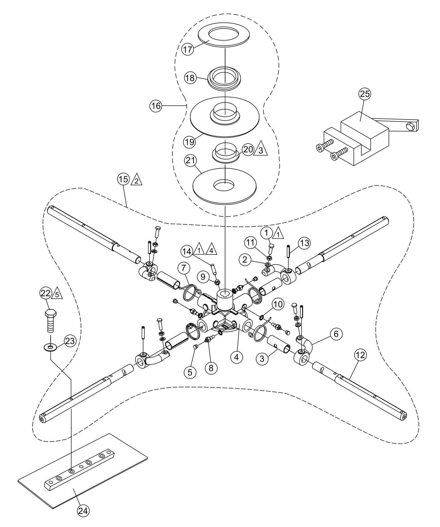 J36S60 Spider Assembly Parts by Multiquip Whiteman