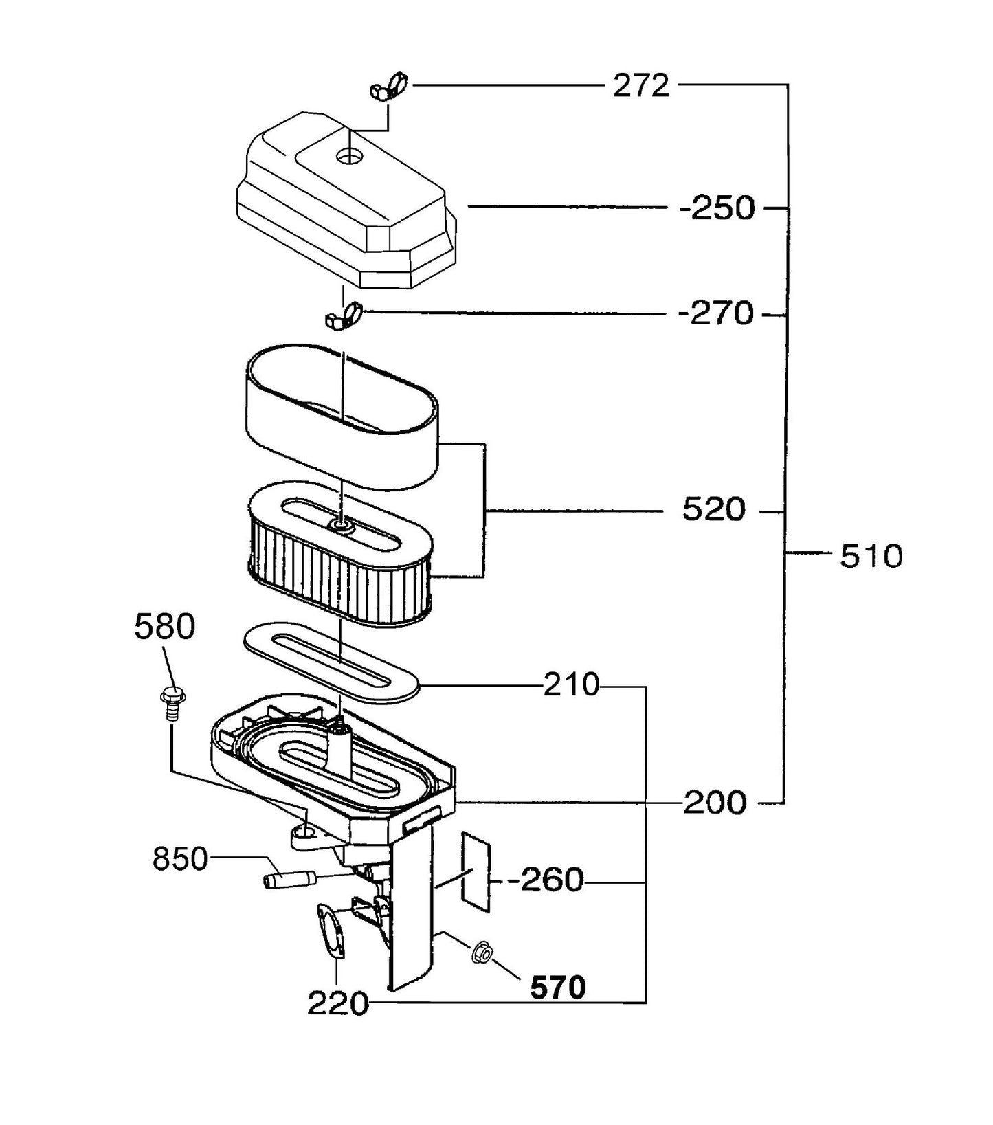 J36S60 Air Cleaner Assembly Parts