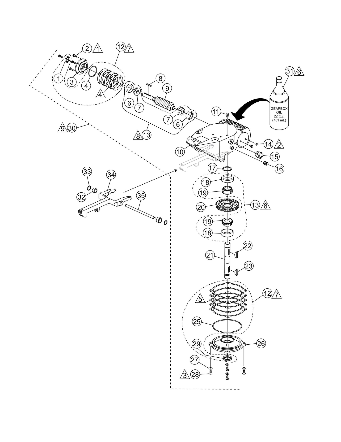 J36S60 Gearbox Assembly Parts by Multiquip Whiteman