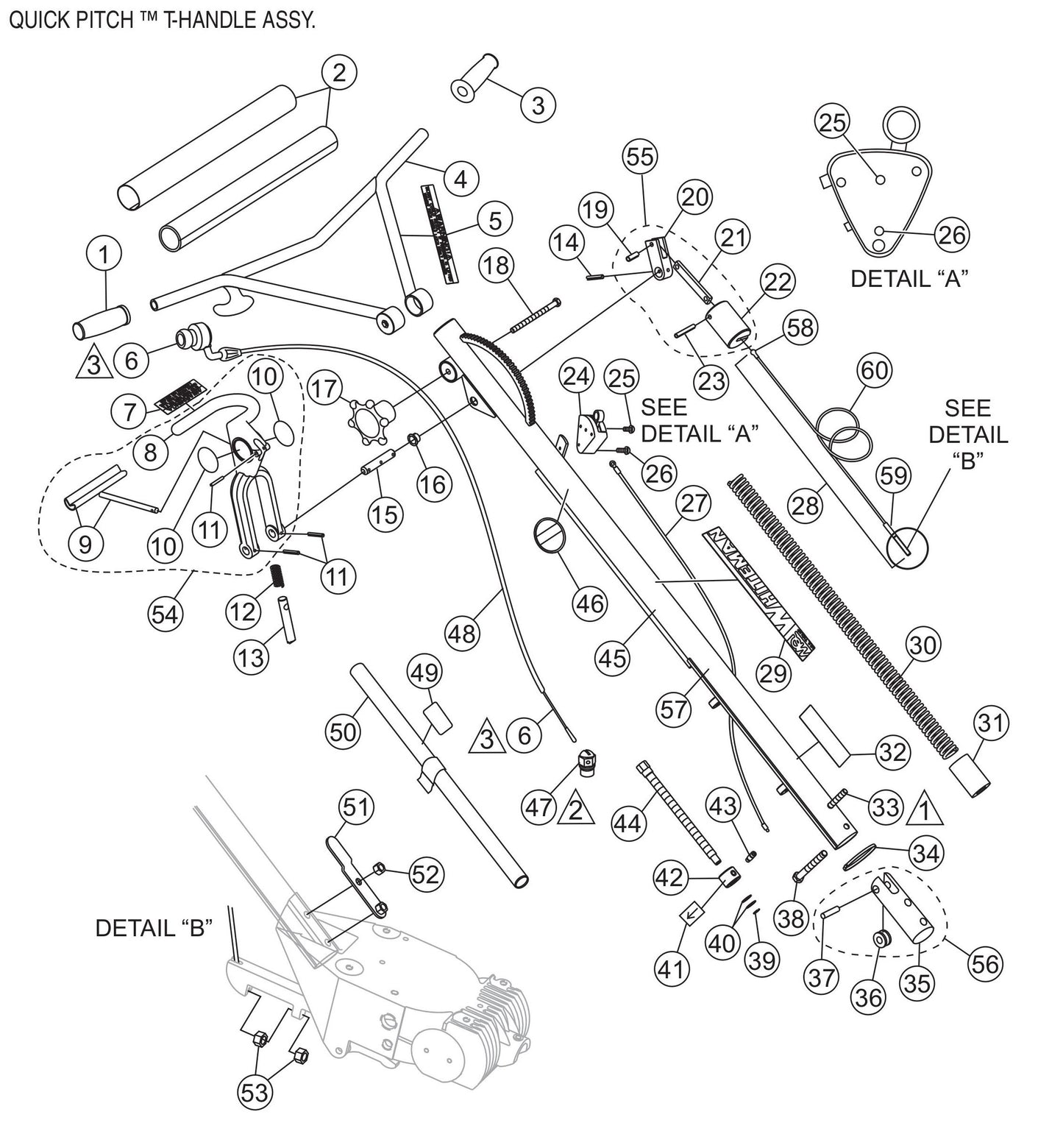 JA-Series Quick Pitch Handle Assembly Parts