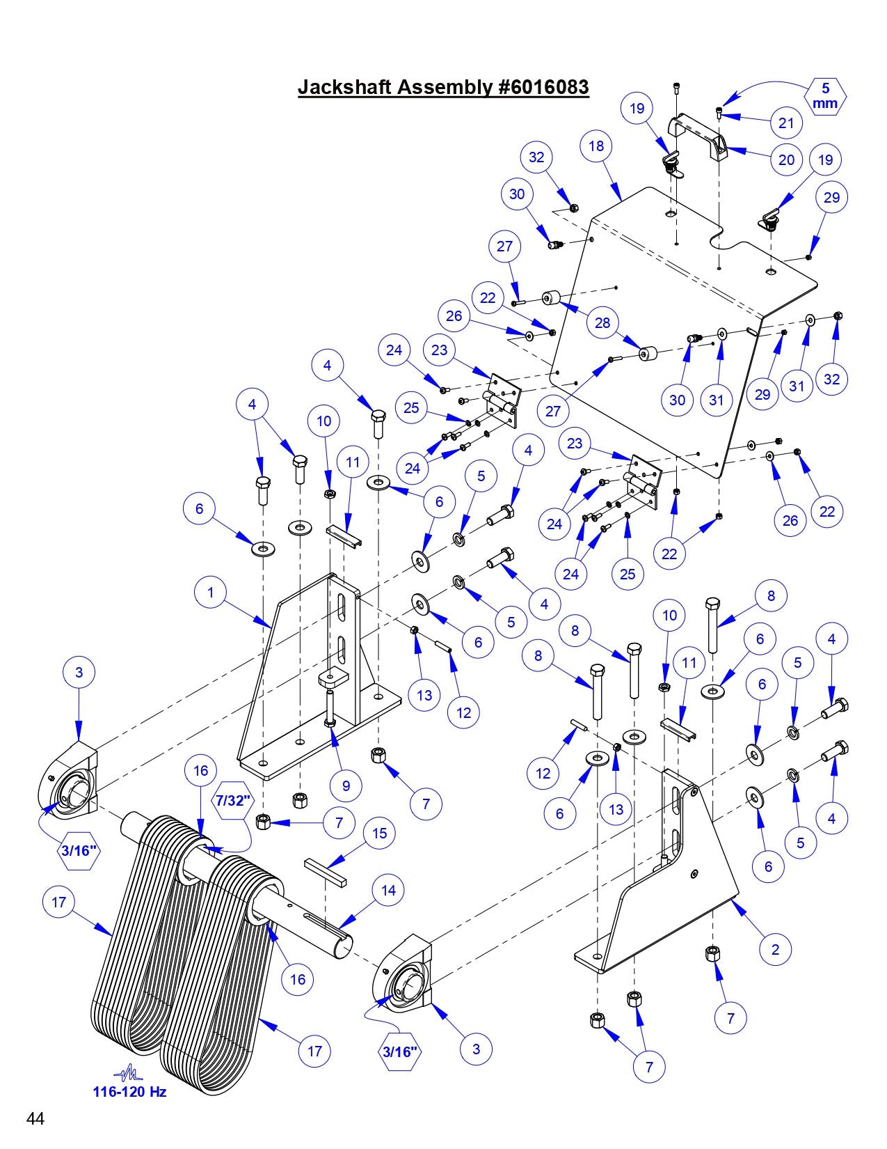 CC9074DK Jackshaft Assembly Parts