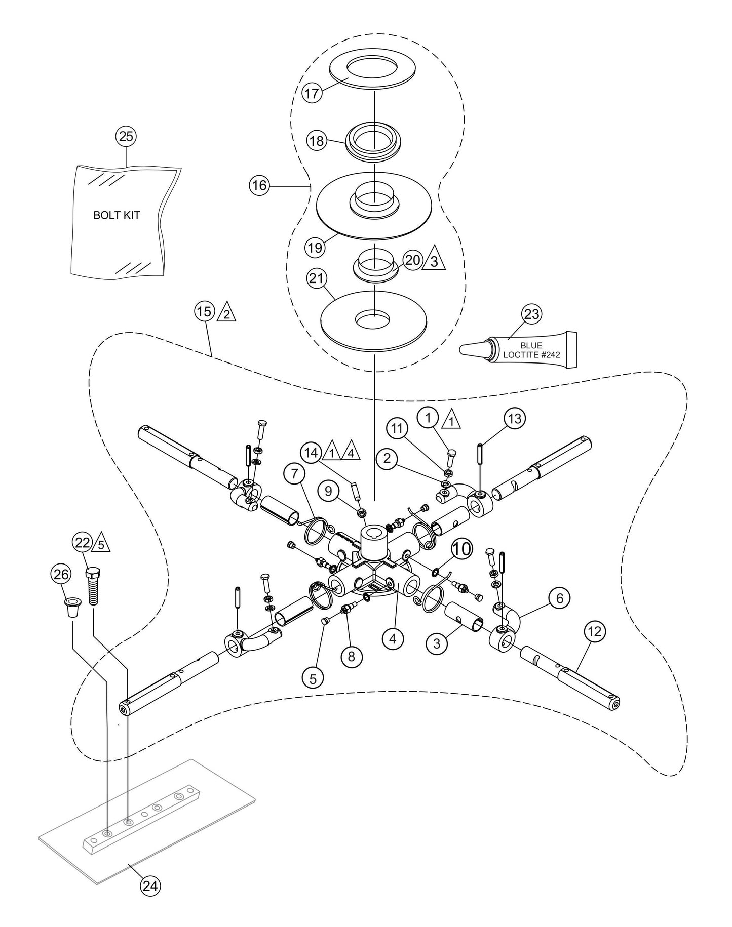 JH55C JH90C JS60C Spider Assembly Parts by Multiquip Whiteman