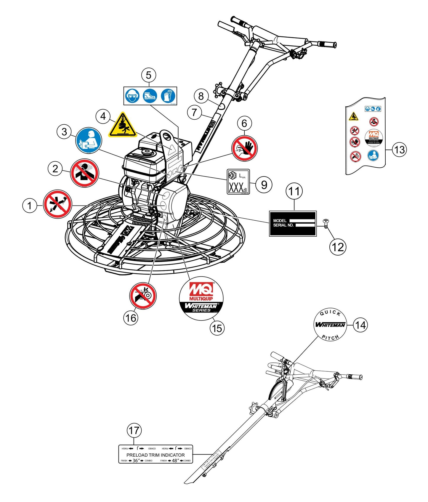 JH55C JH90C JS60C Nameplate and Decals Assembly Parts
