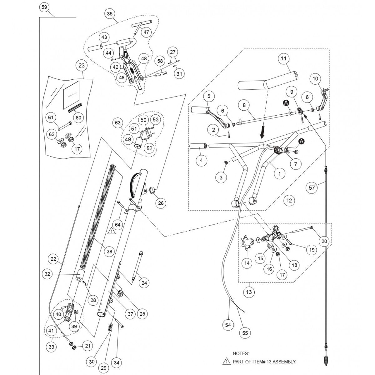 JH55C JH90C JS60C Quick Pitch Handle Assembly Parts by Multiquip Whiteman
