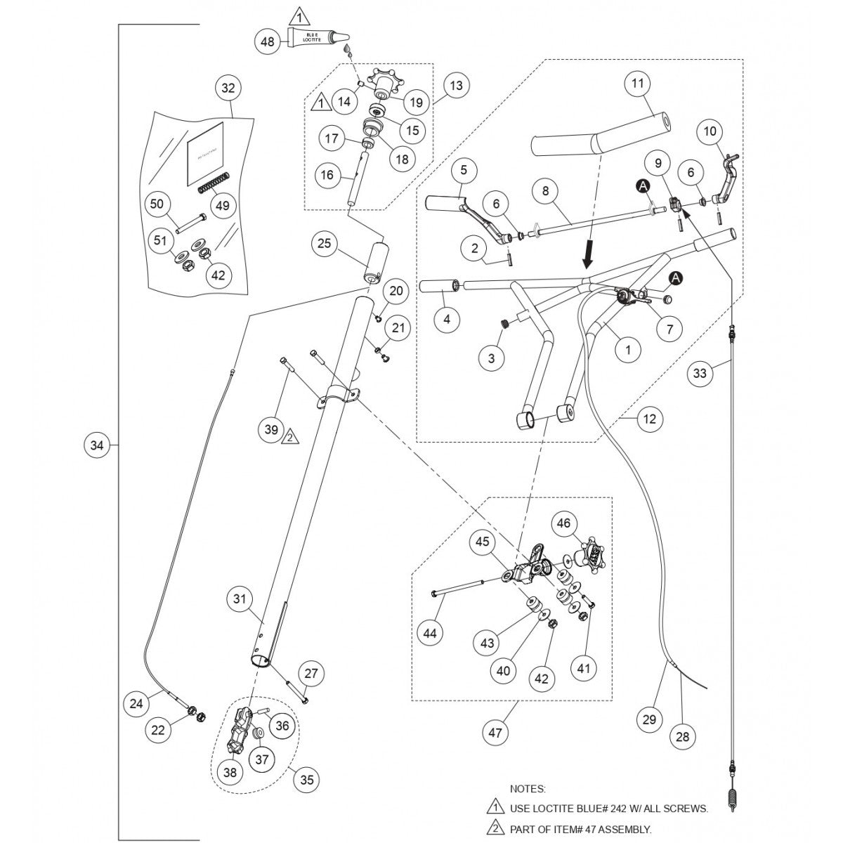JH55C JH90C JS60C Standard Handle Assembly Parts by Multiquip Whiteman