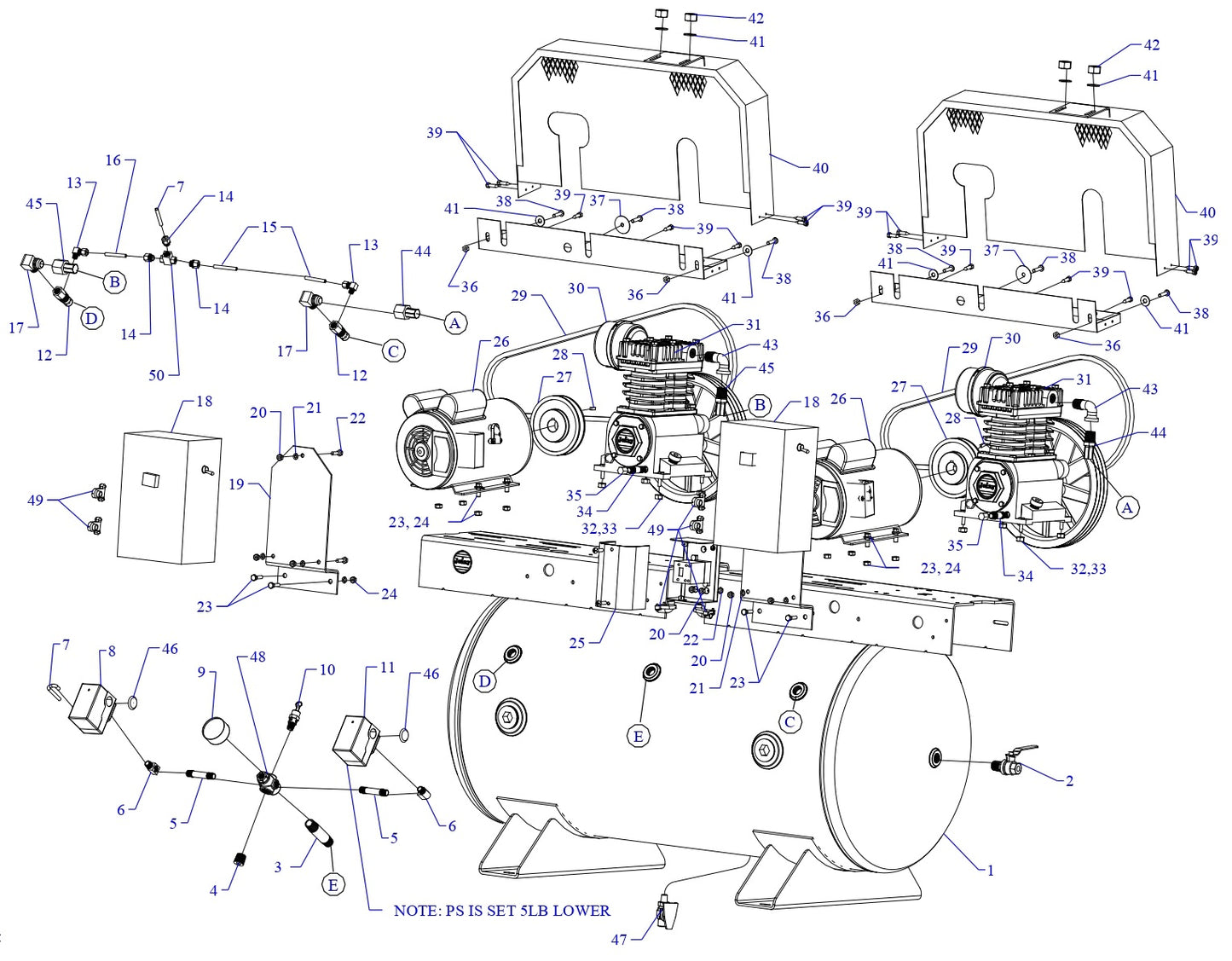 2K15A-60-SSC Single & Three Phase Assembly Parts By Jenny