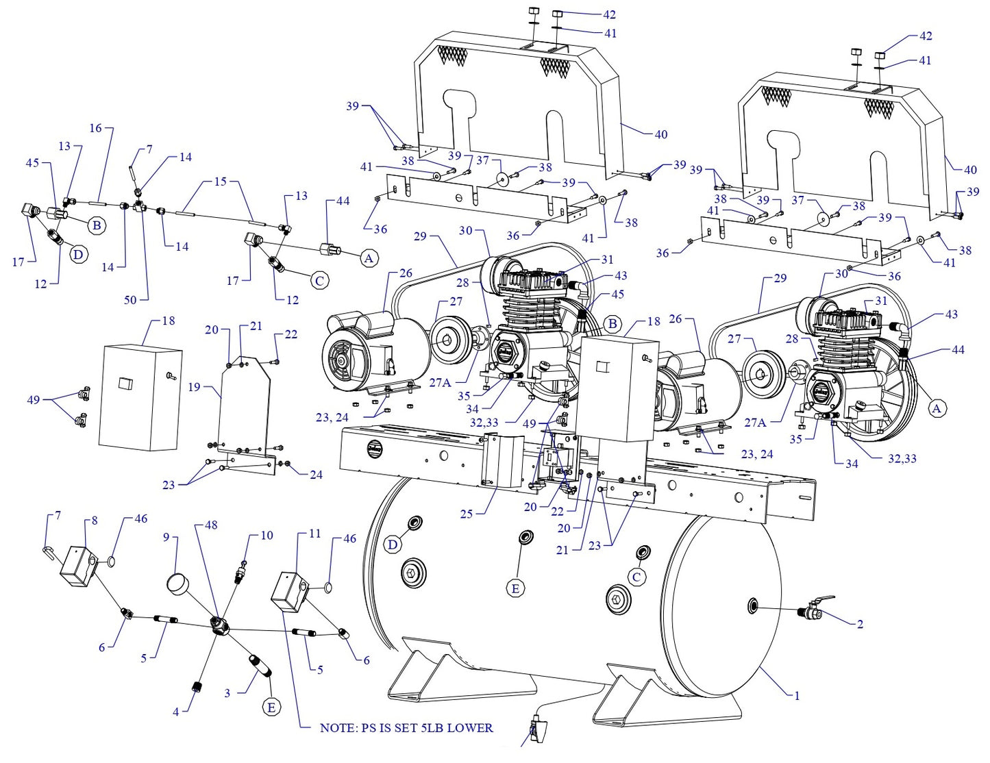 2K2A-60-SSC Single & Three Phase Assembly Parts By Jenny