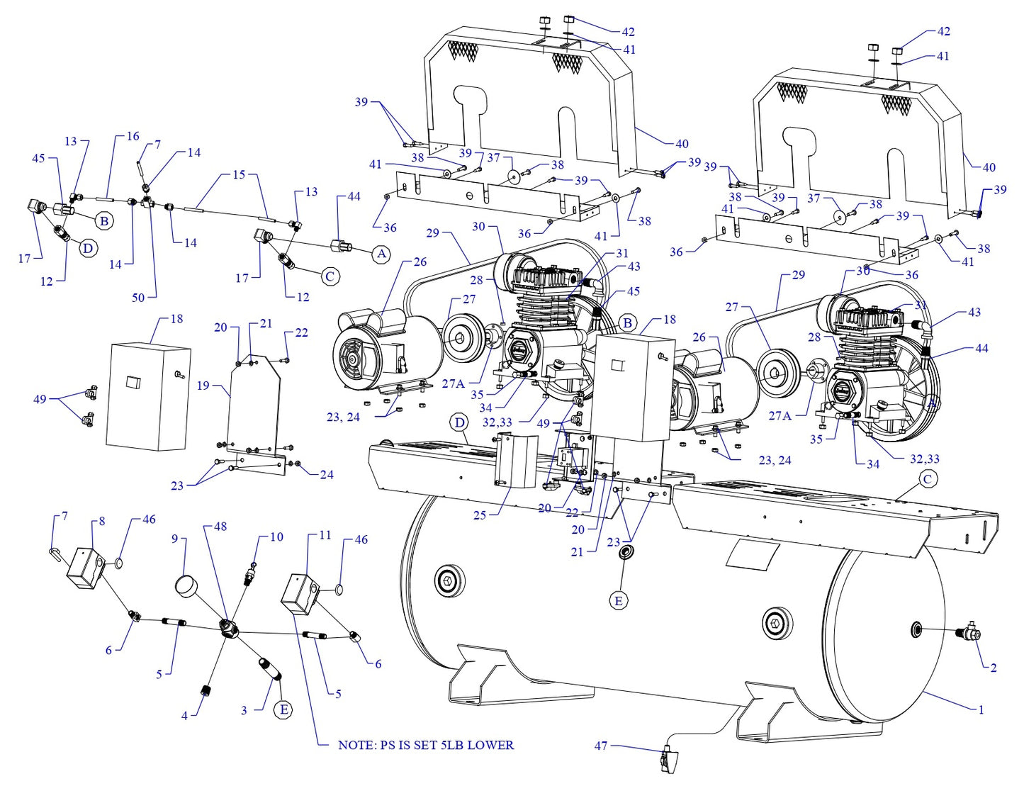 2K2A-80-SSC Single & Three Phase Assembly Parts By Jenny