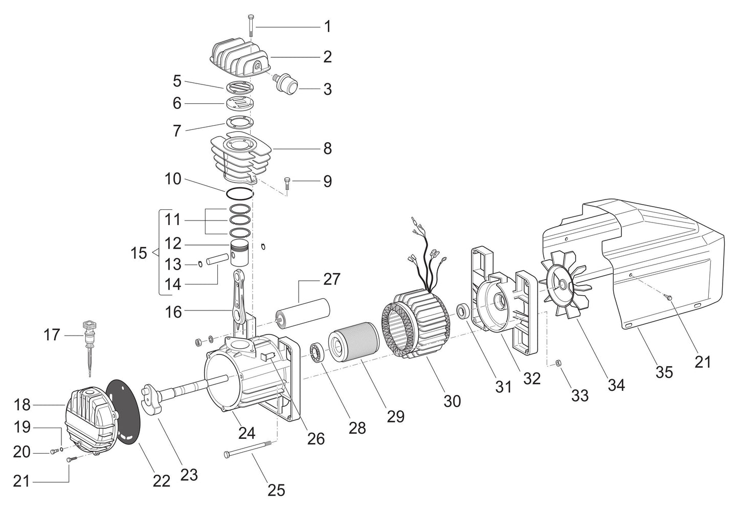 AM780-HC6V Pump Assembly Parts