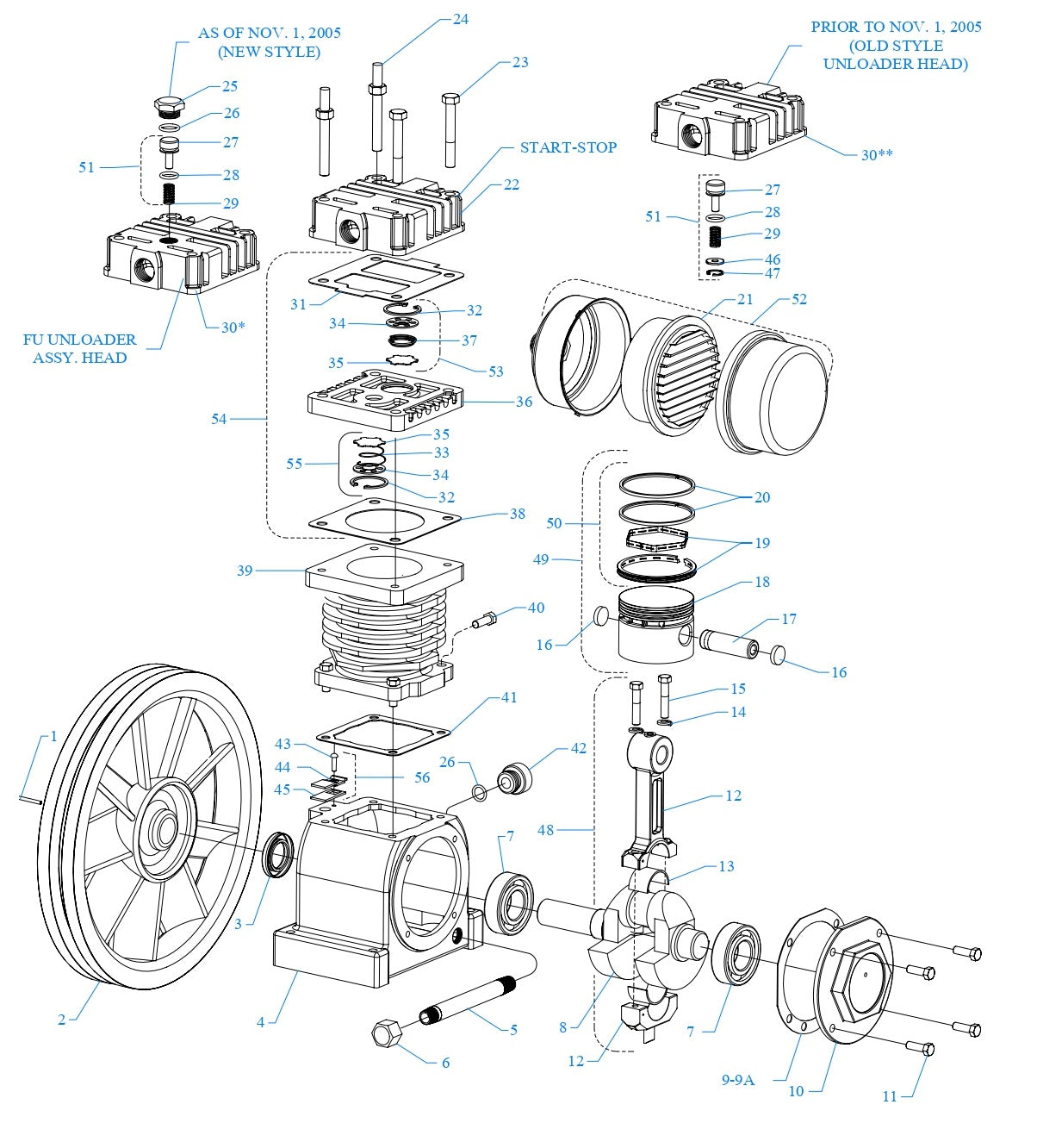 Model F & FU Single Stage Pump Assembly Parts by Jenny