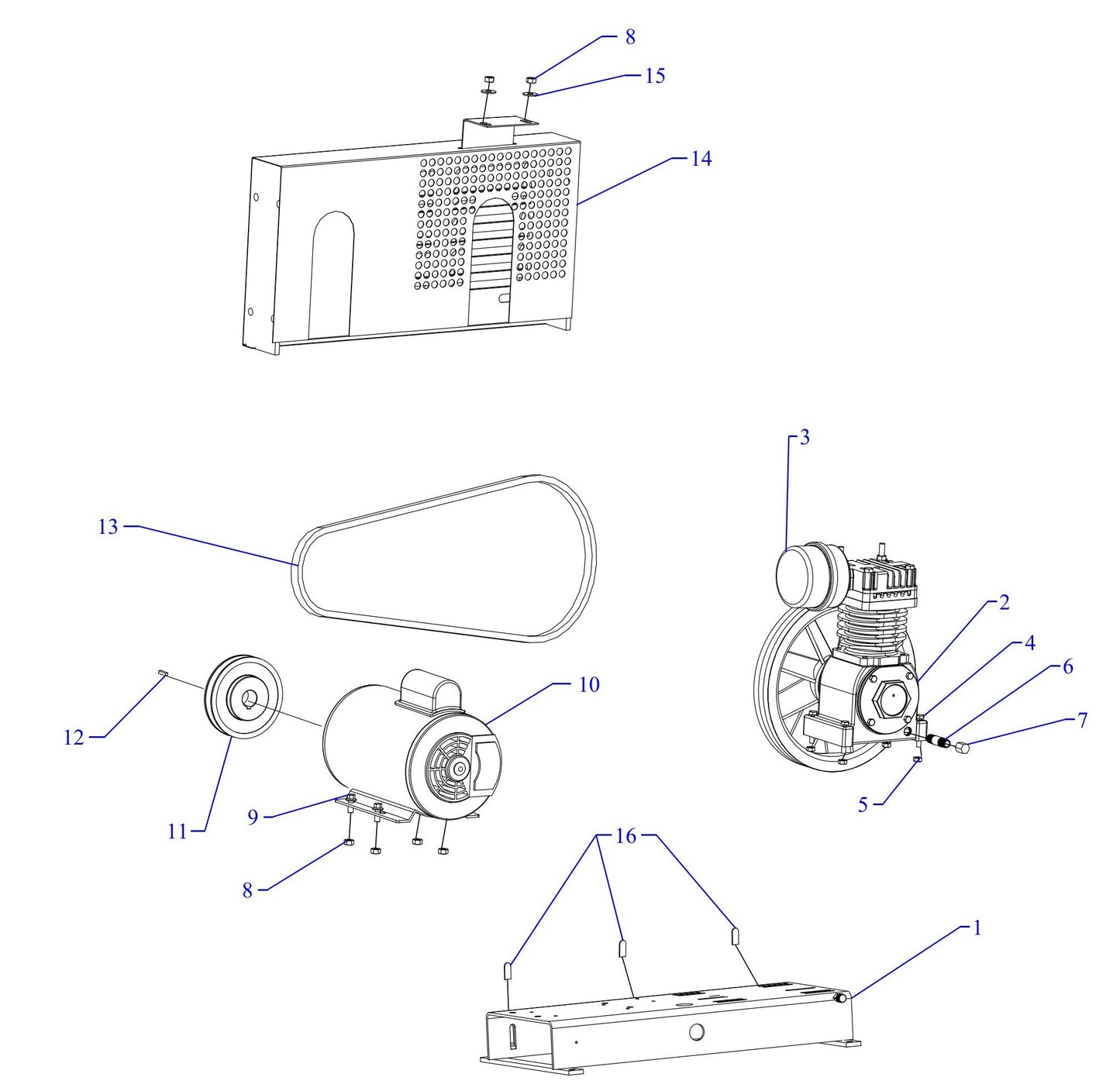 F13S-BS Single Phase Assembly Parts
