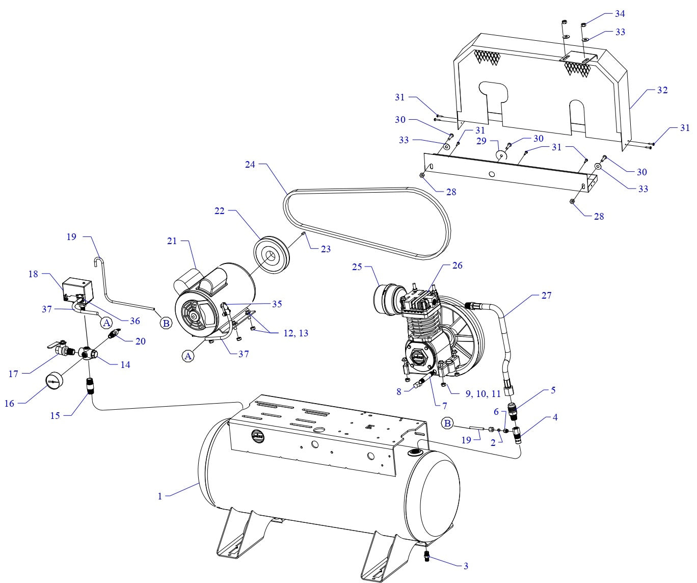 F34A-17-SSC Single & Three Phase Assembly Parts By Jenny