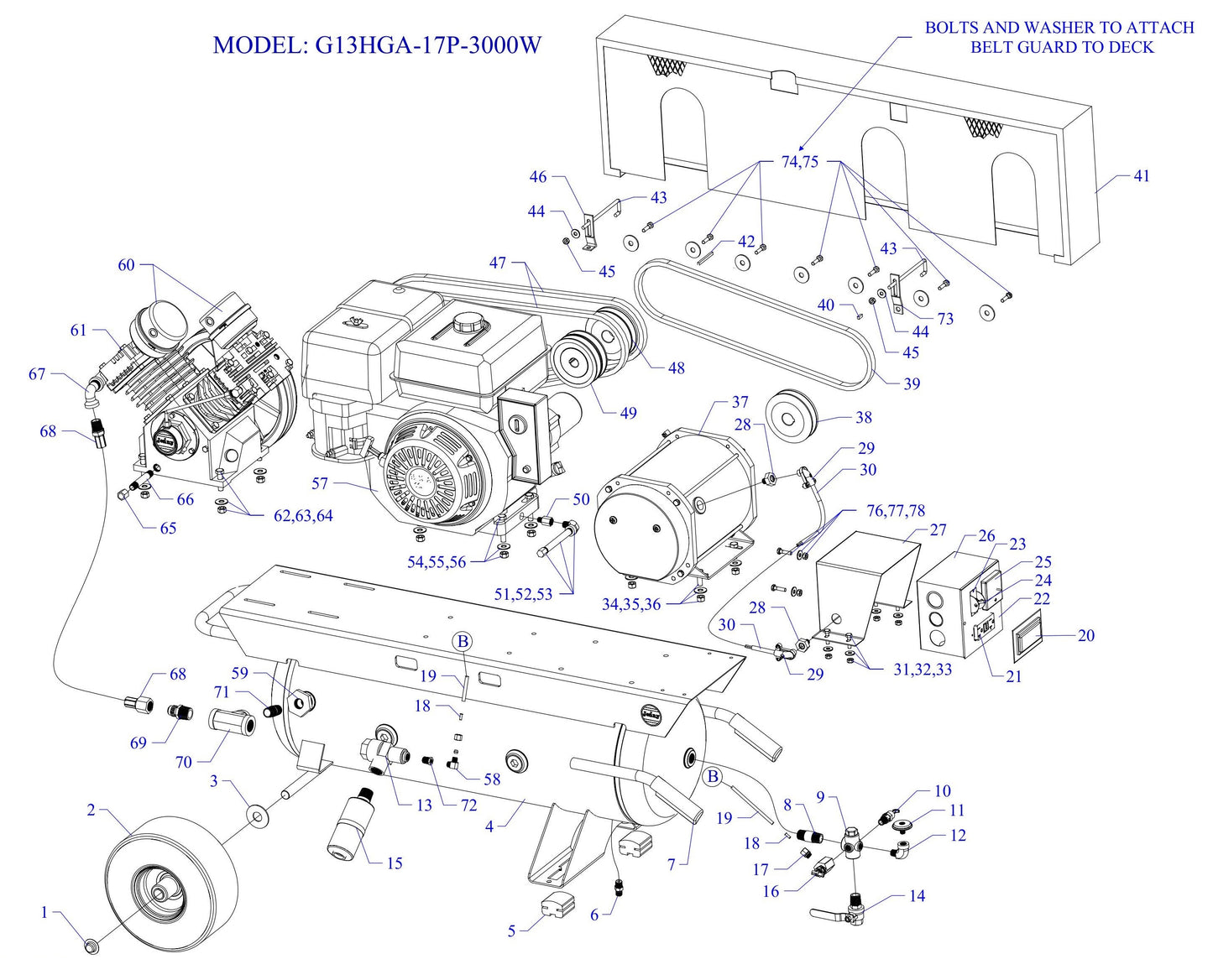 G13HGA-17P-3000W Assembly Parts By Jenny