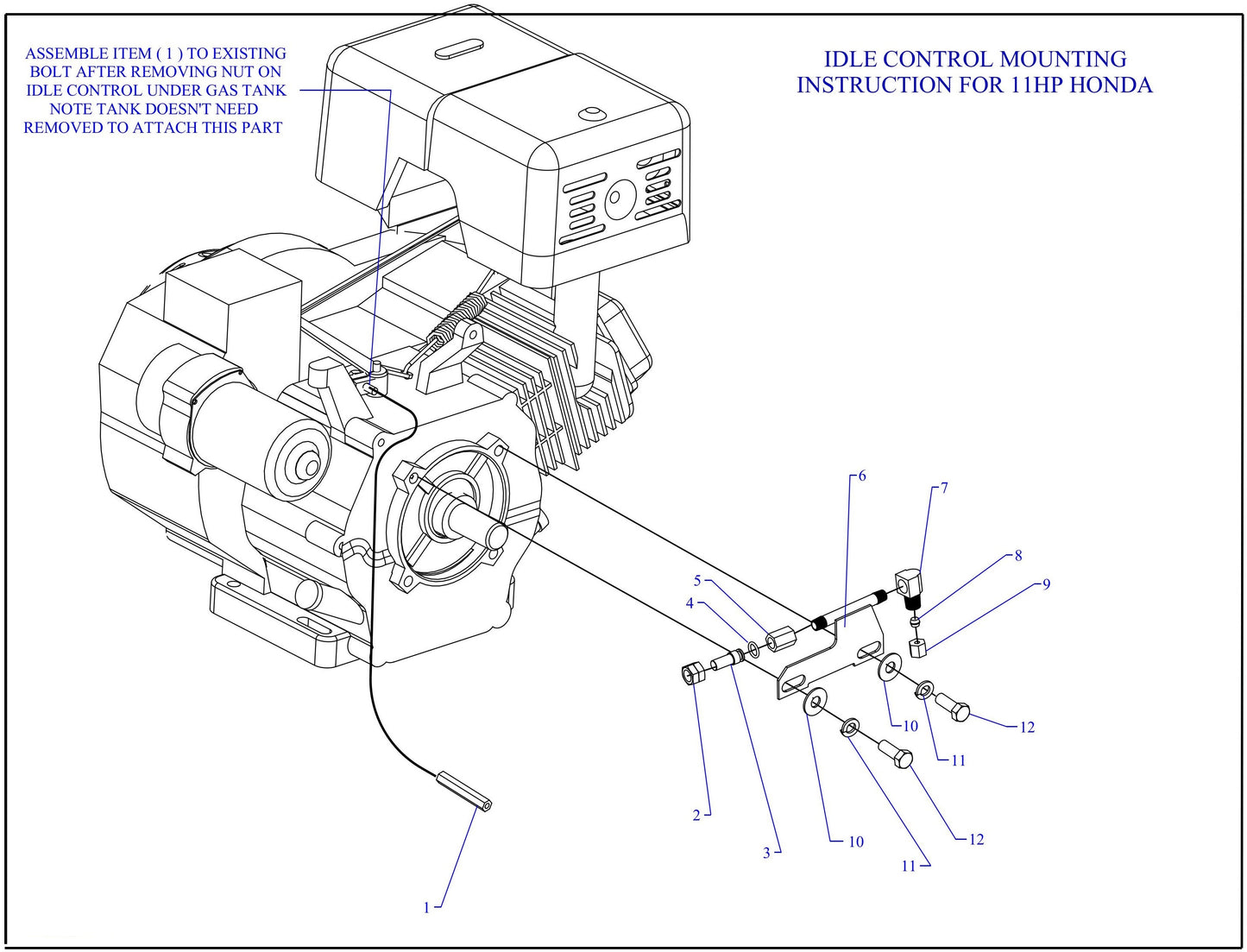 GC11HGA-B Honda Throttle Idle Control Assembly Parts