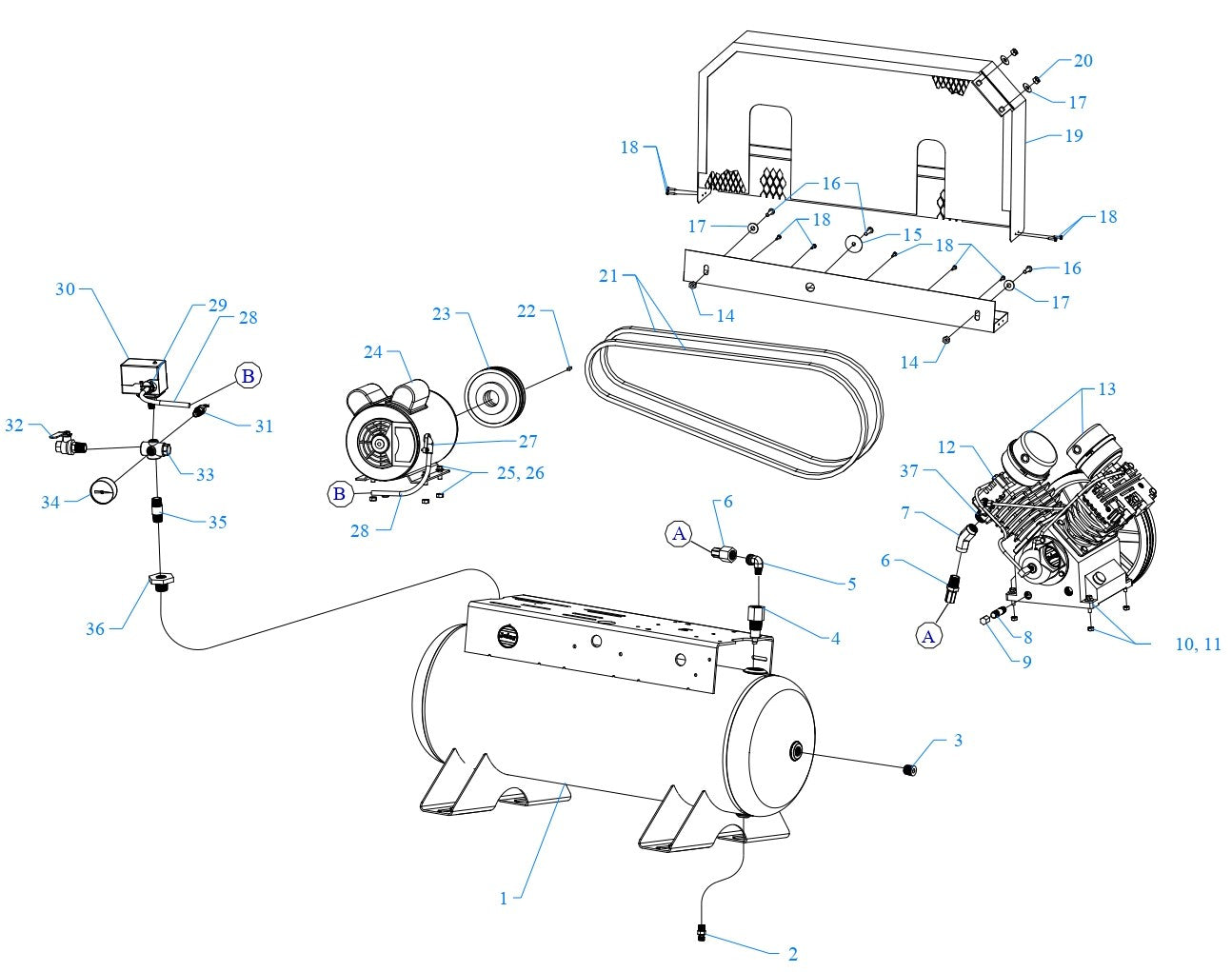 GT2B-17-SSC Single & Three Phase Assembly Parts By Jenny
