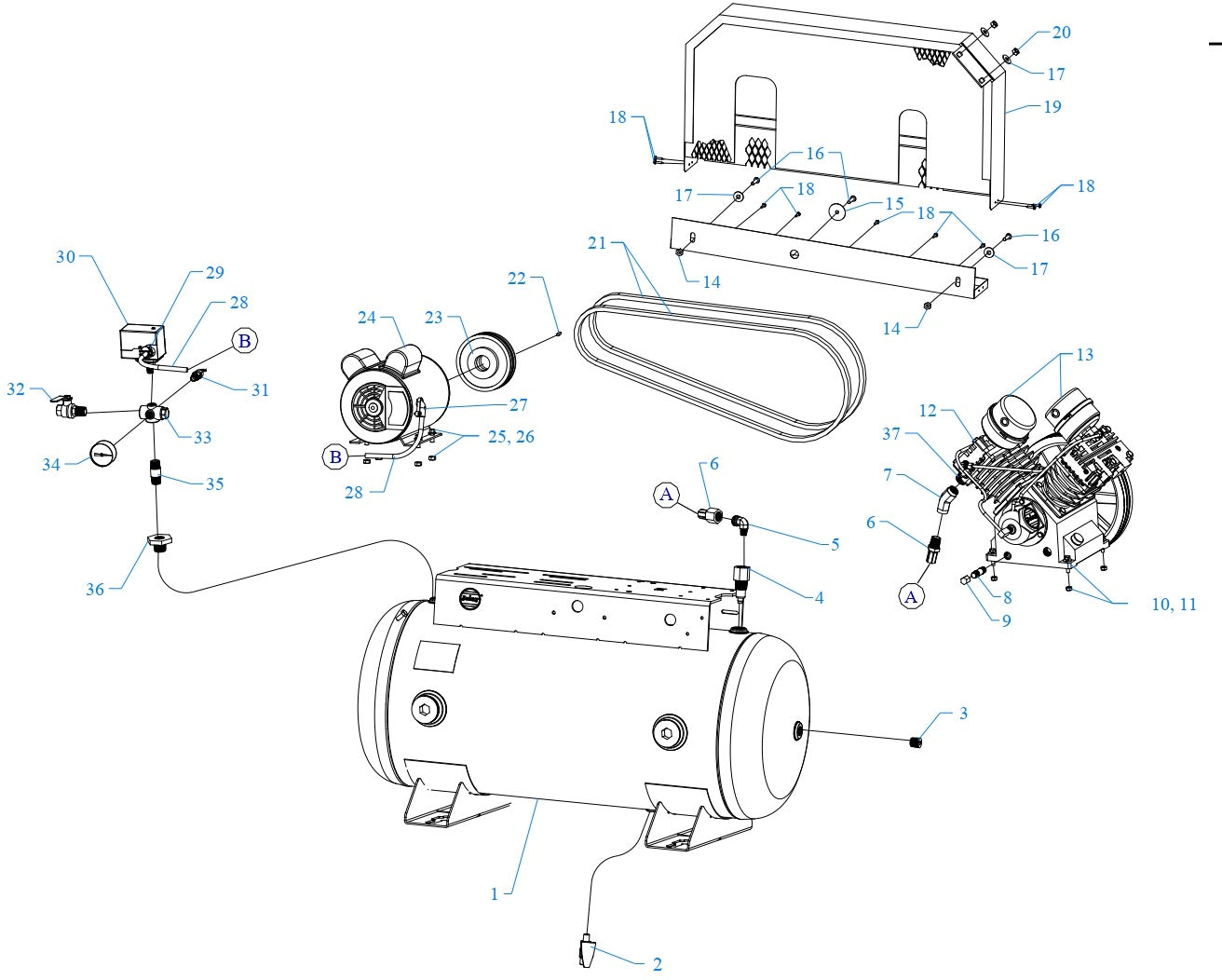 GT2B-30-SSC Single & Three Phase Assembly Parts By Jenny