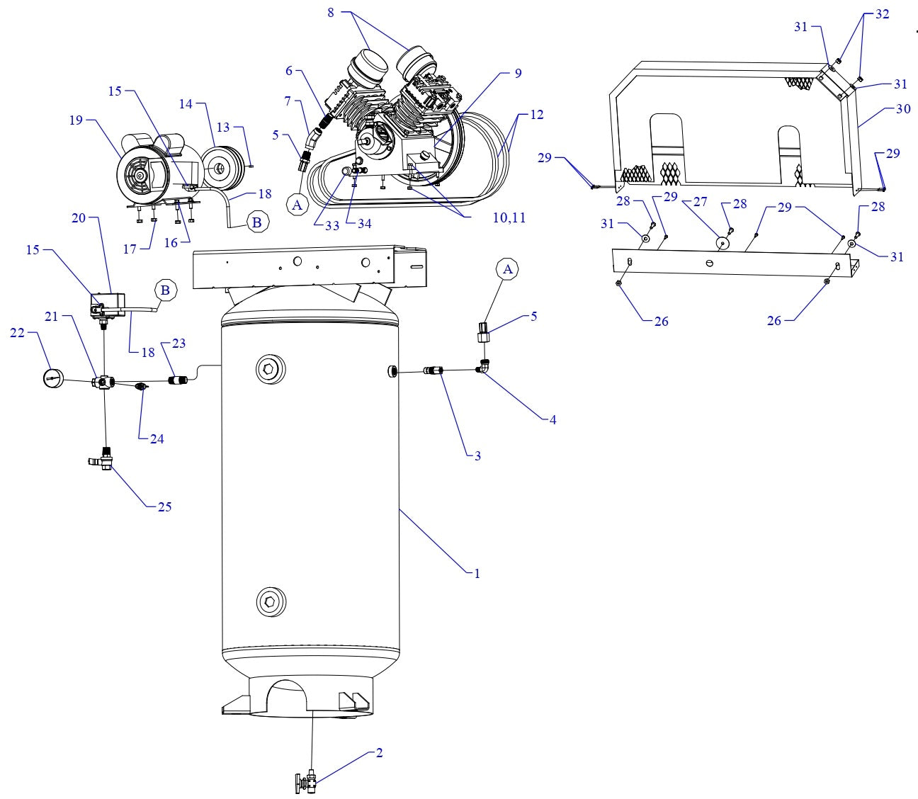 GT2B-60V-SSC Single & Three Phase Assembly Parts By Jenny