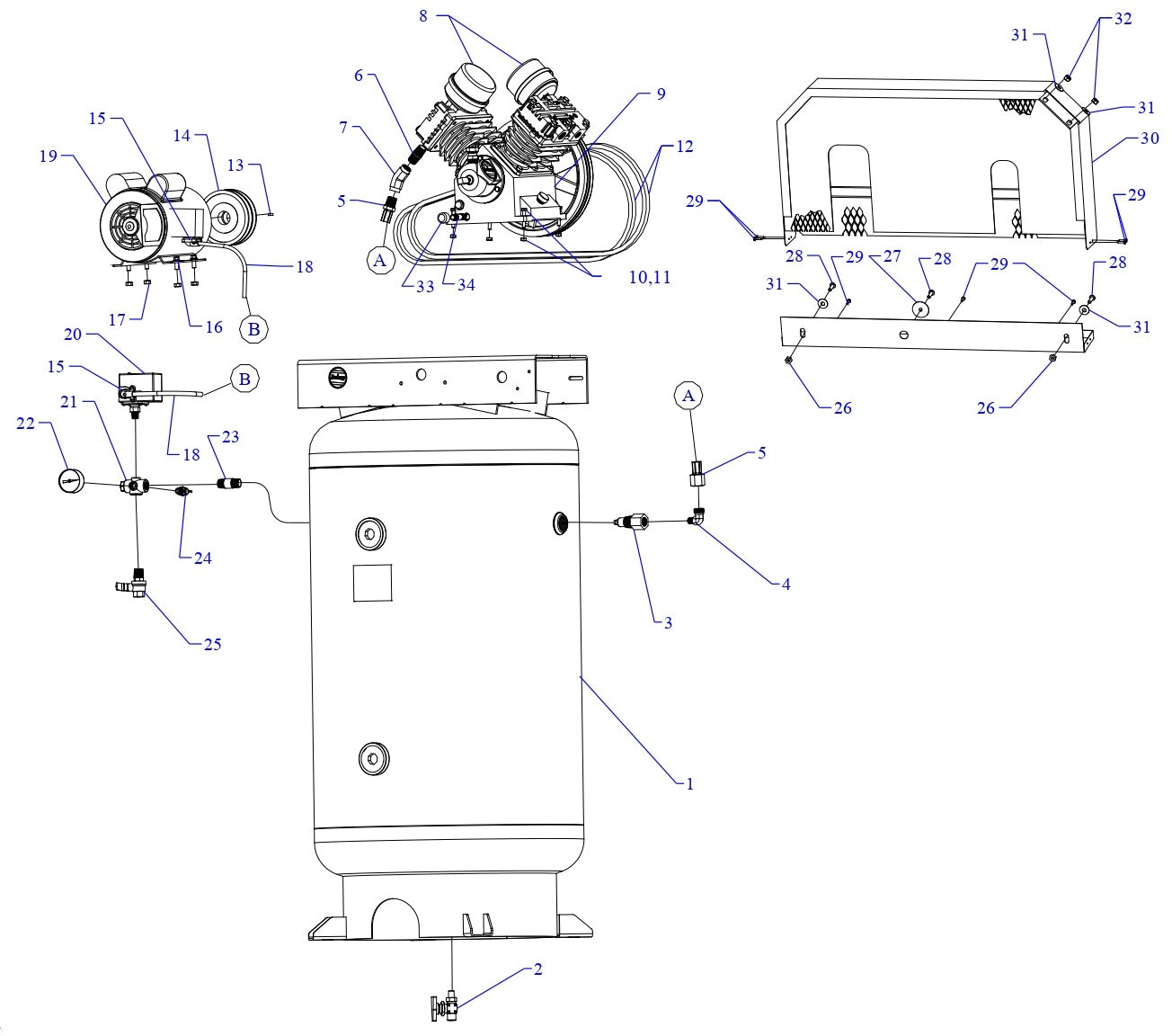 GT2B-80V-SSC Single & Three Phase Assembly Parts By Jenny