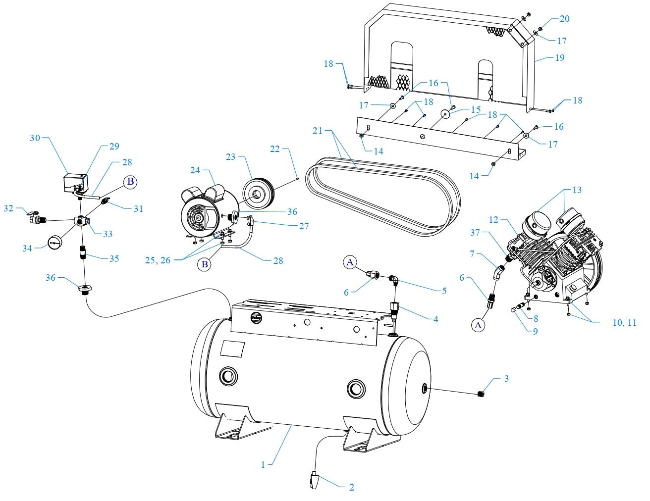 GT3B-30-SSC Single & Three Phase Assembly Parts By Jenny