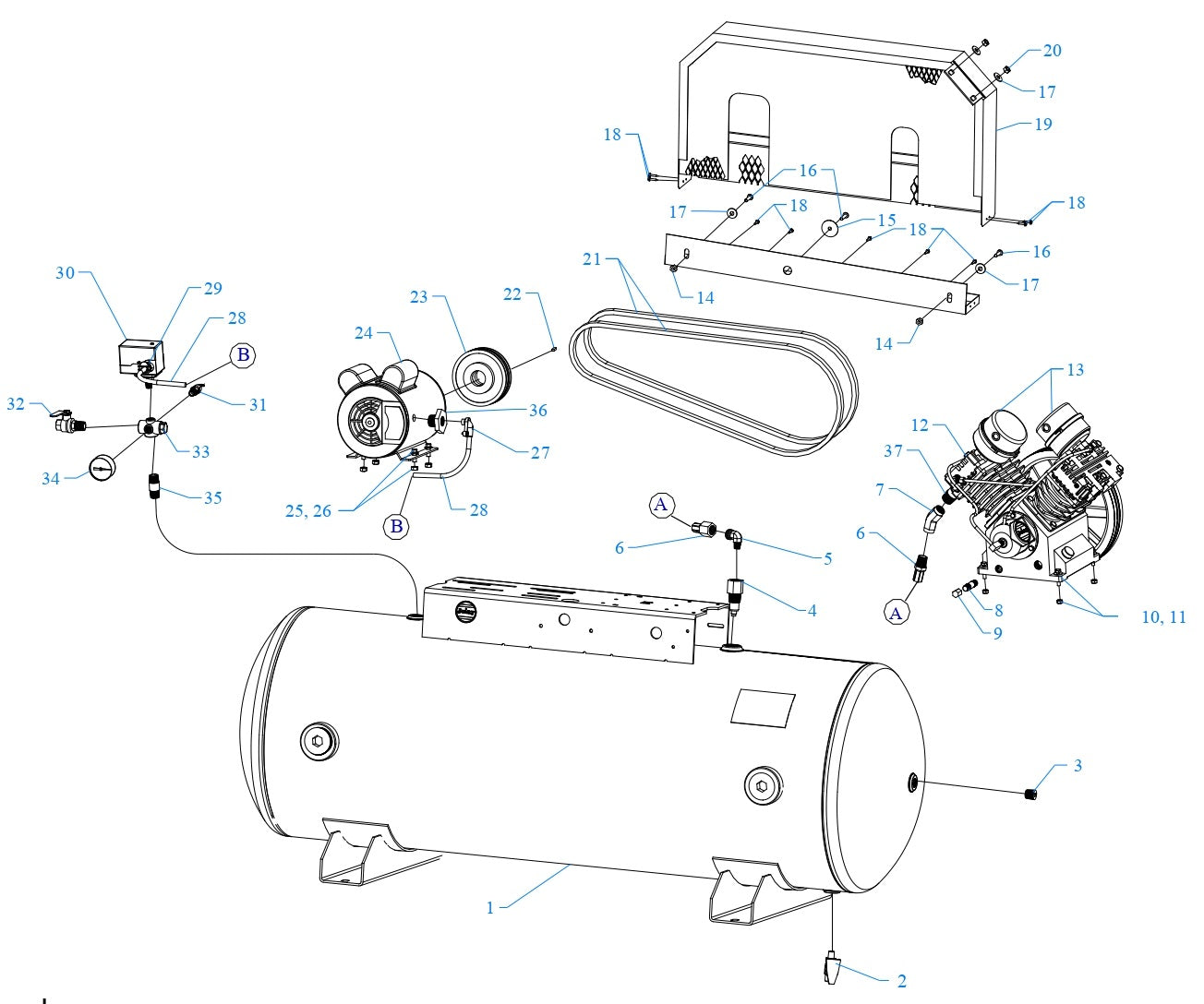 GT3B-80-SSC Single & Three Phase Assembly Parts By Jenny