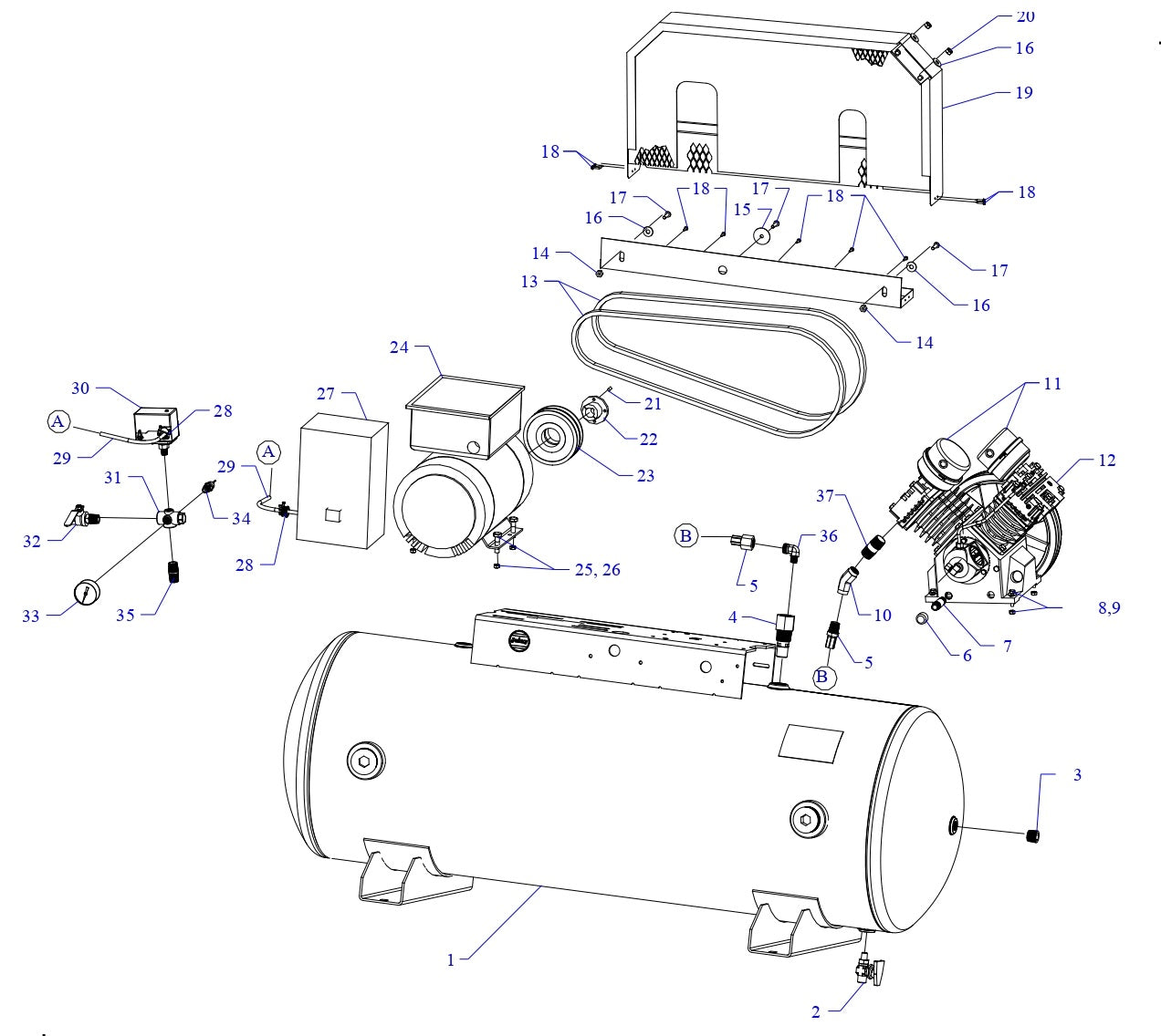 GT5B-80-SSC Single & Three Phase Assembly Parts By Jenny