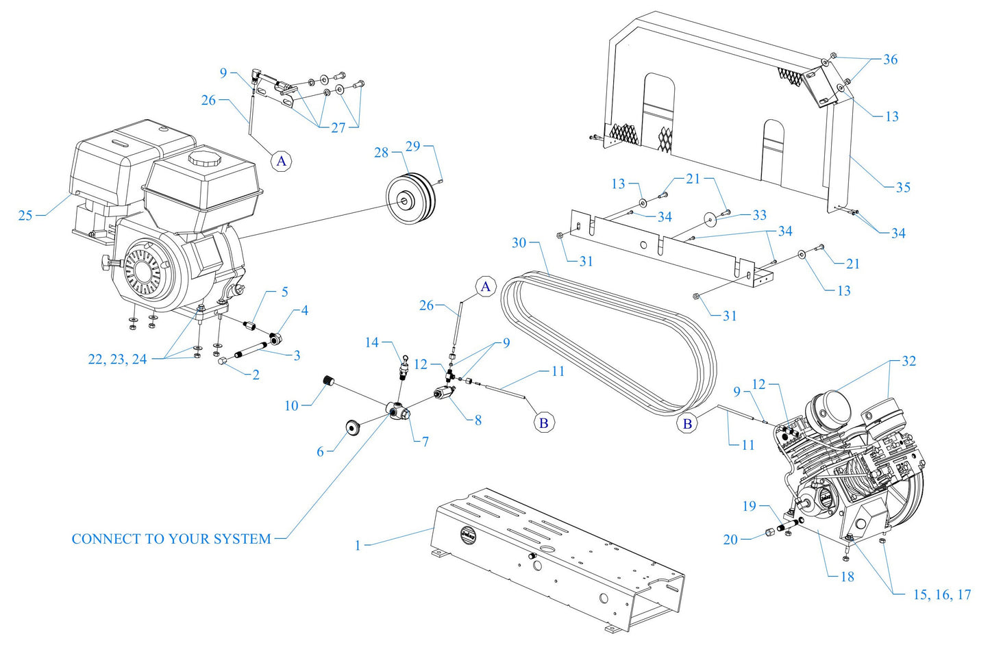 GT8HGB-B Single Phase Assembly Parts